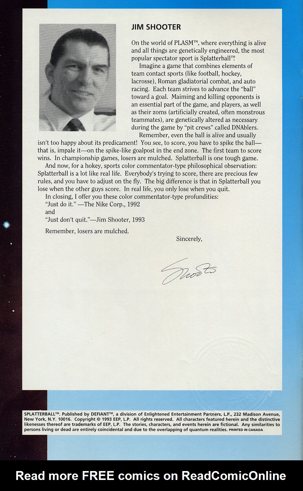 Read online Splatterball comic -  Issue # Full - 2