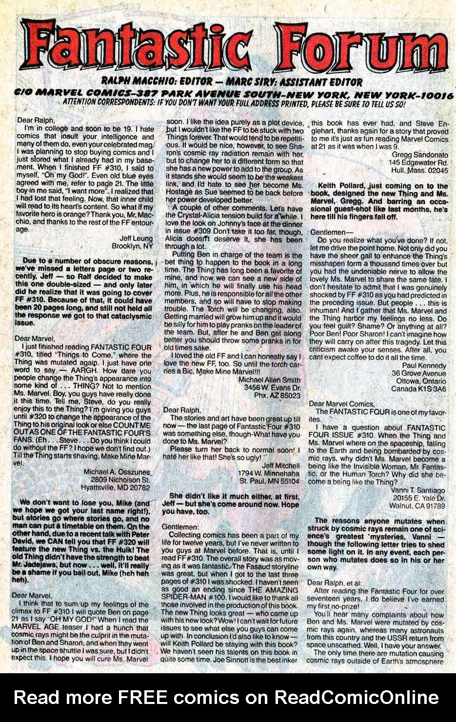 Read online Fantastic Four (1961) comic -  Issue #314 - 32