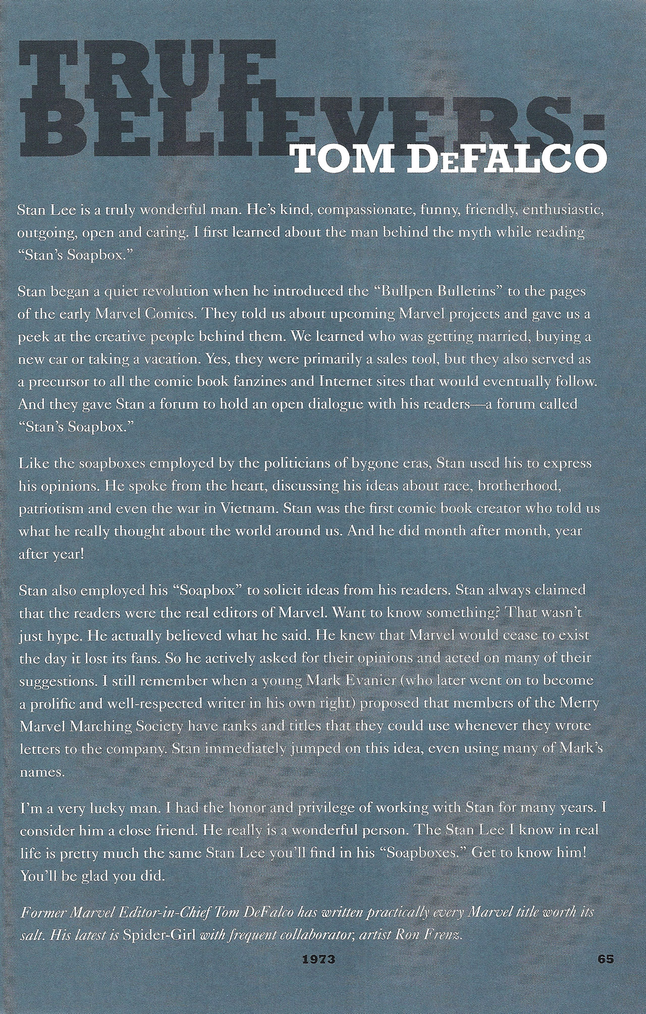 Read online Stan's Soapbox: The Collection comic -  Issue # TPB - 57