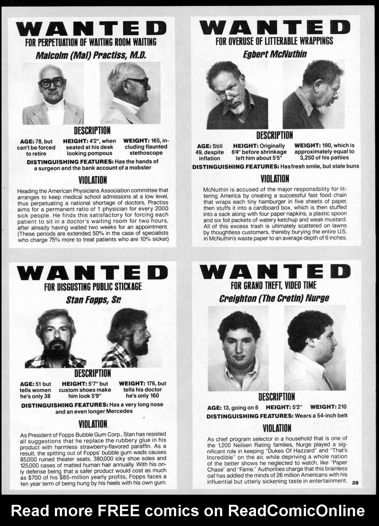 Read online MAD comic -  Issue #254 - 41