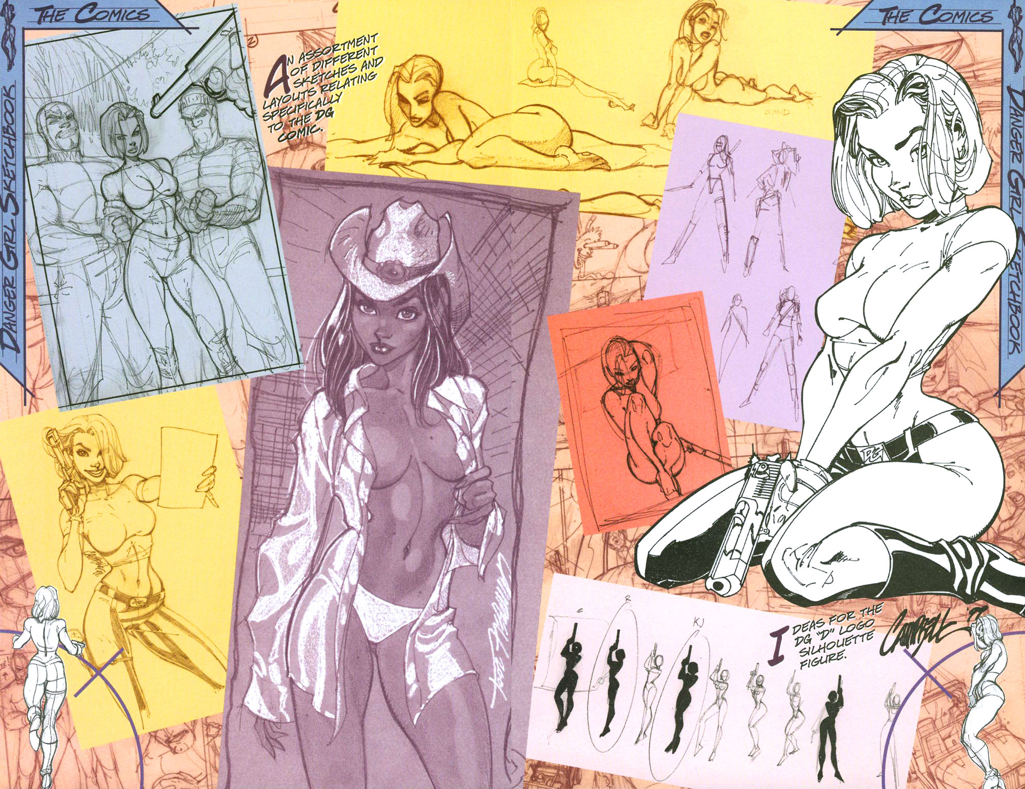 Read online J. Scott Campbell's Danger Girl Sketchbook comic -  Issue # Full - 12