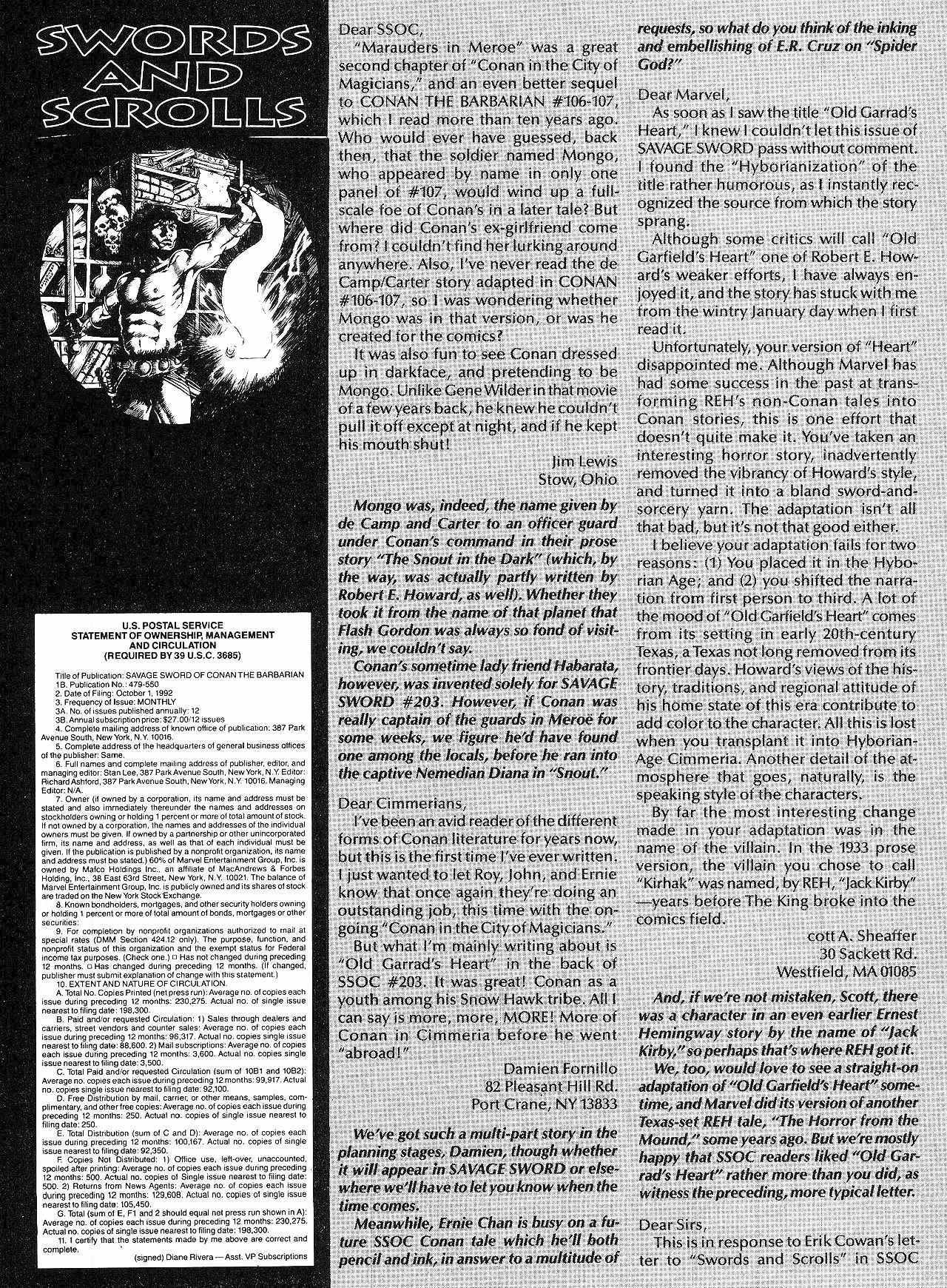 Read online The Savage Sword Of Conan comic -  Issue #208 - 3