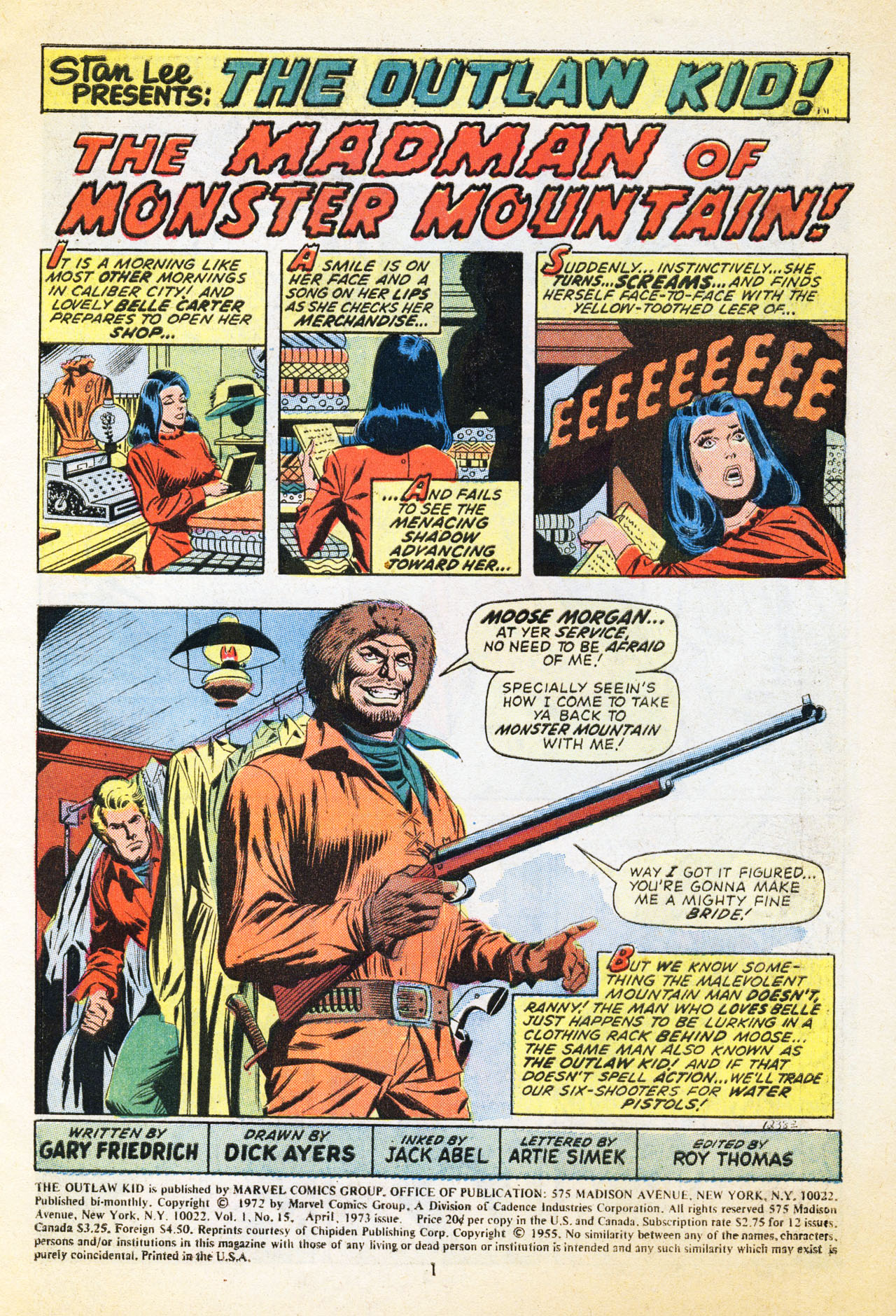 Read online The Outlaw Kid (1970) comic -  Issue #15 - 3
