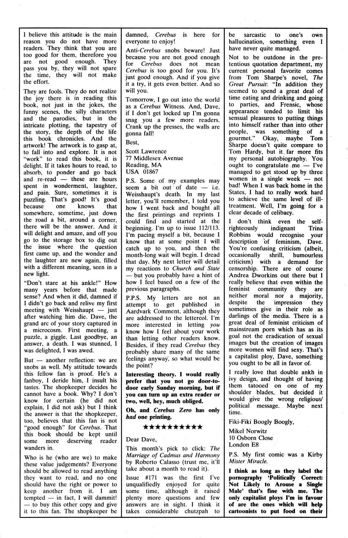 Read online Cerebus comic -  Issue #177 - 18