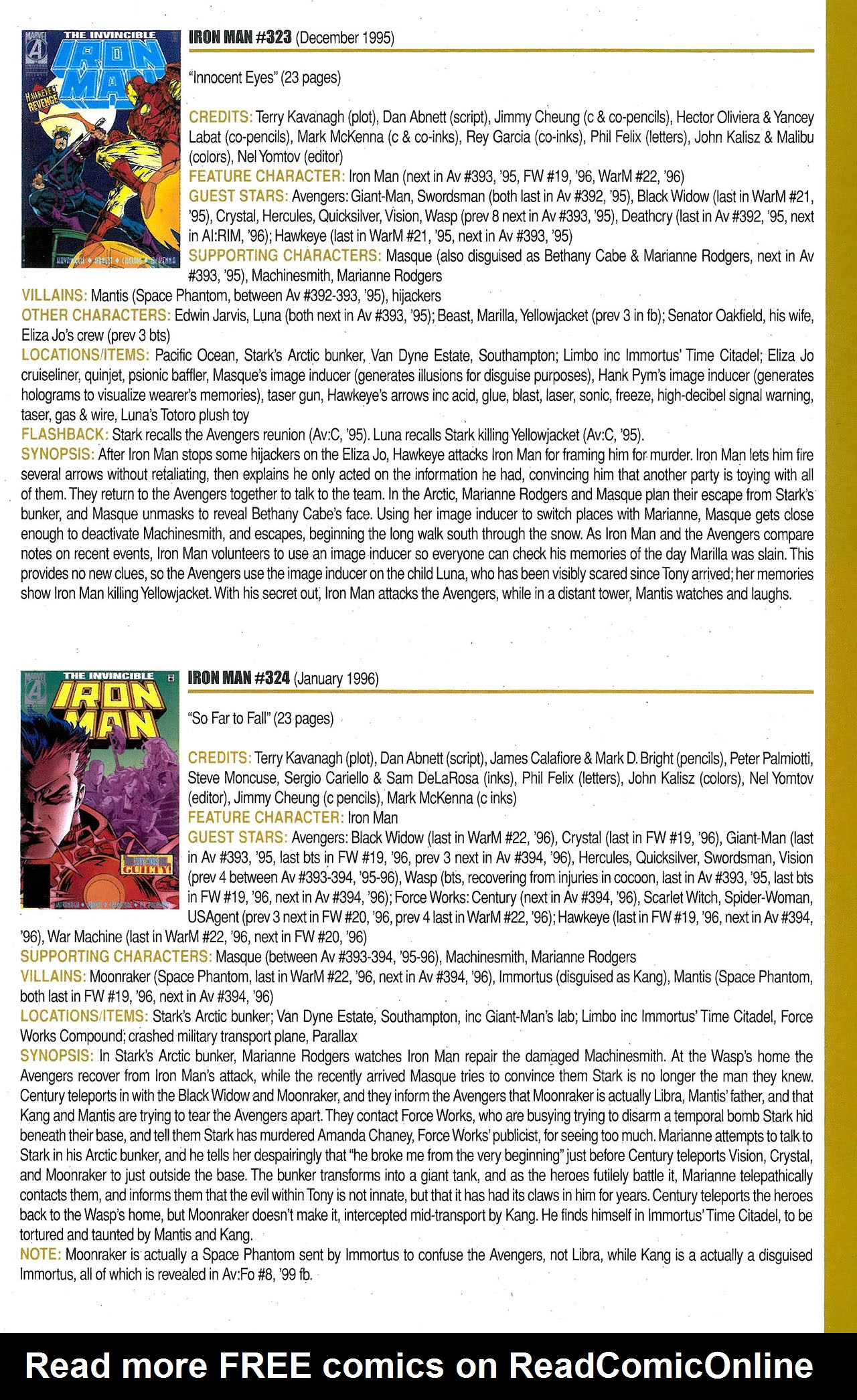 Read online Official Index to the Marvel Universe comic -  Issue #9 - 35