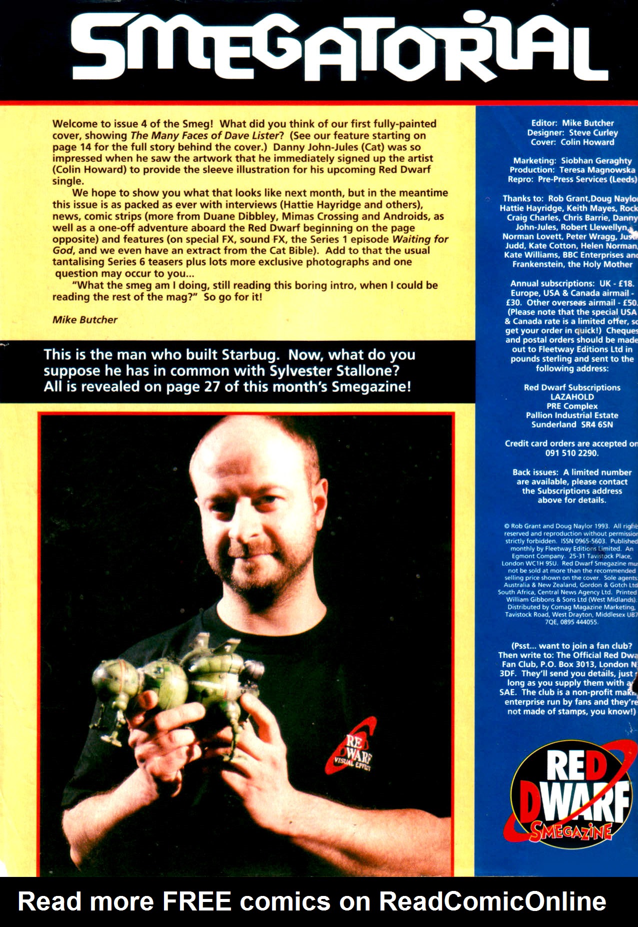 Read online Red Dwarf Smegazine (1993) comic -  Issue #4 - 2