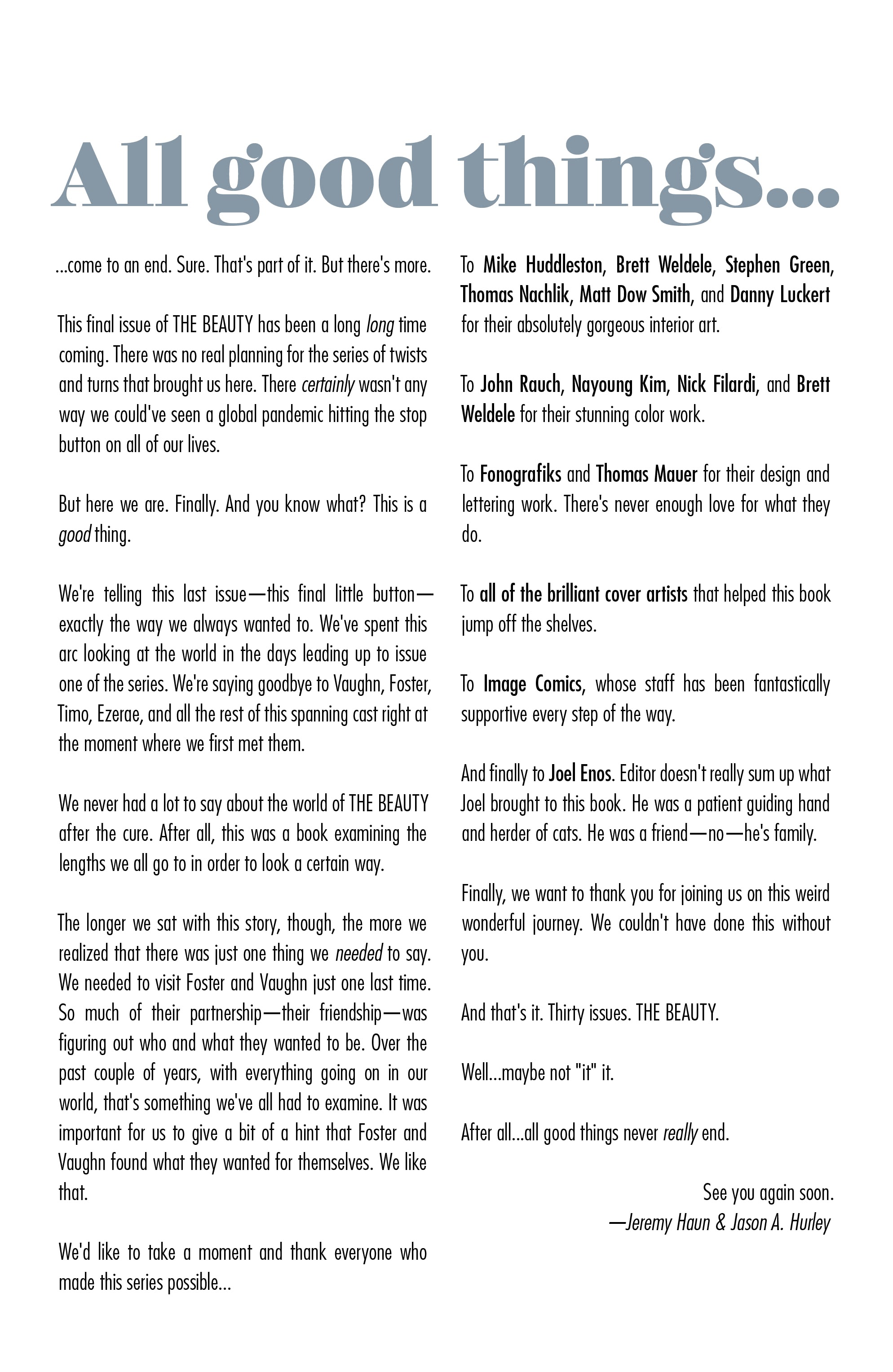 Read online The Beauty: All Good Things One-Shot comic -  Issue # Full - 45