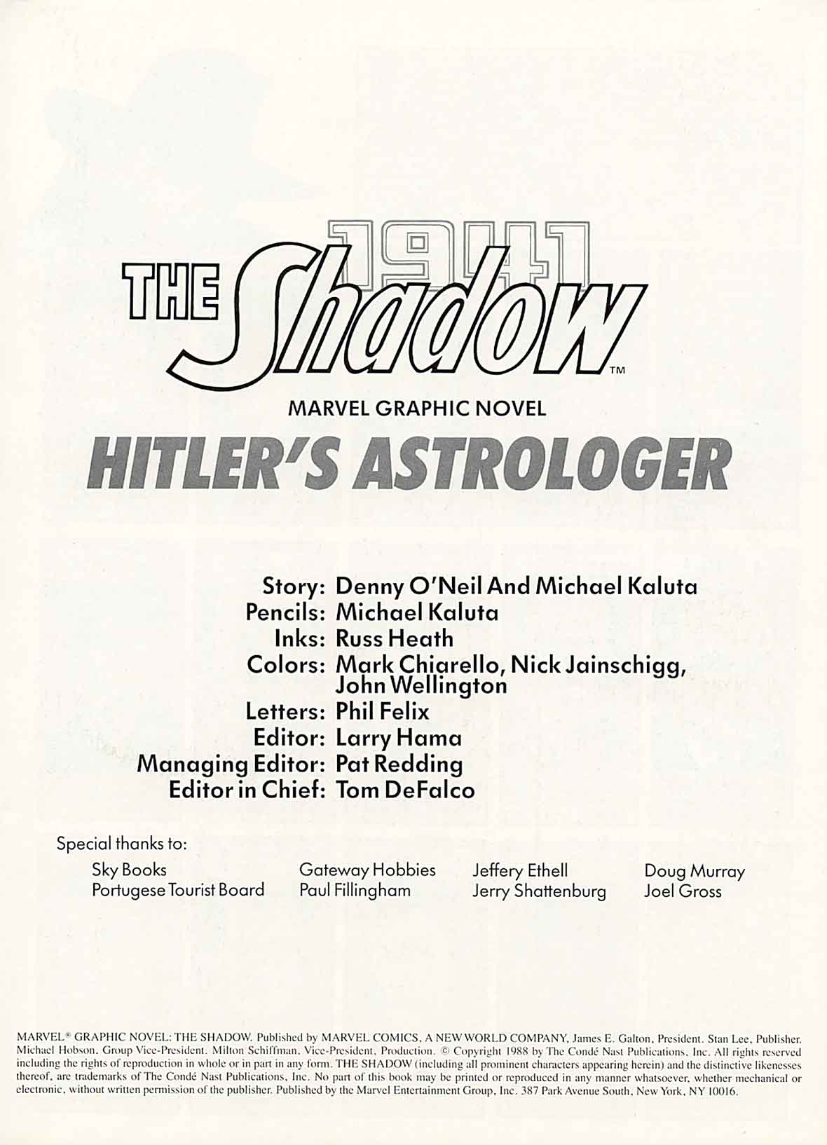 Read online Marvel Graphic Novel comic -  Issue #34 - The Shadow - Hitler's Astrologer - 4