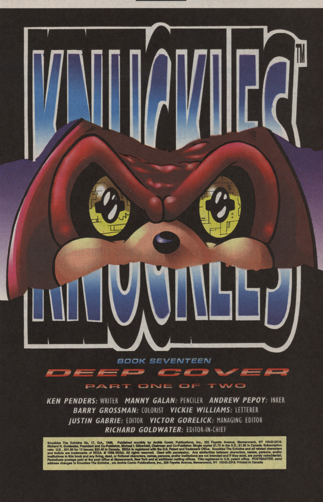 Read online Knuckles the Echidna comic -  Issue #17 - 3