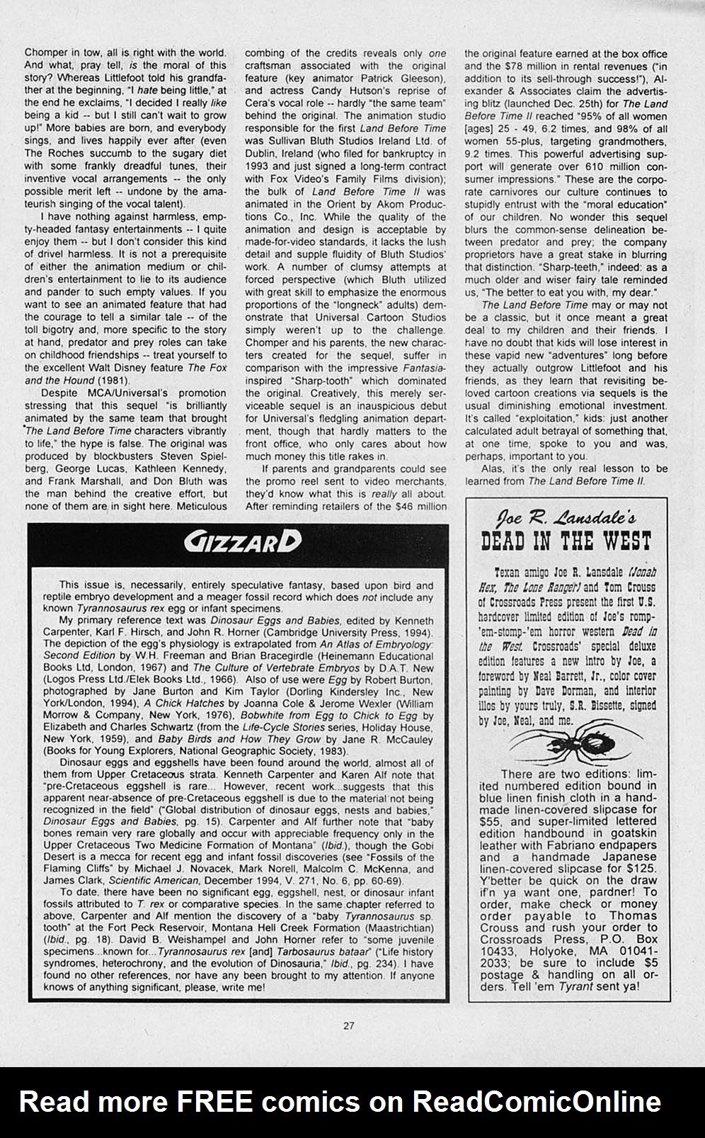 Read online S.R. Bissette's Tyrant comic -  Issue #3 - 29