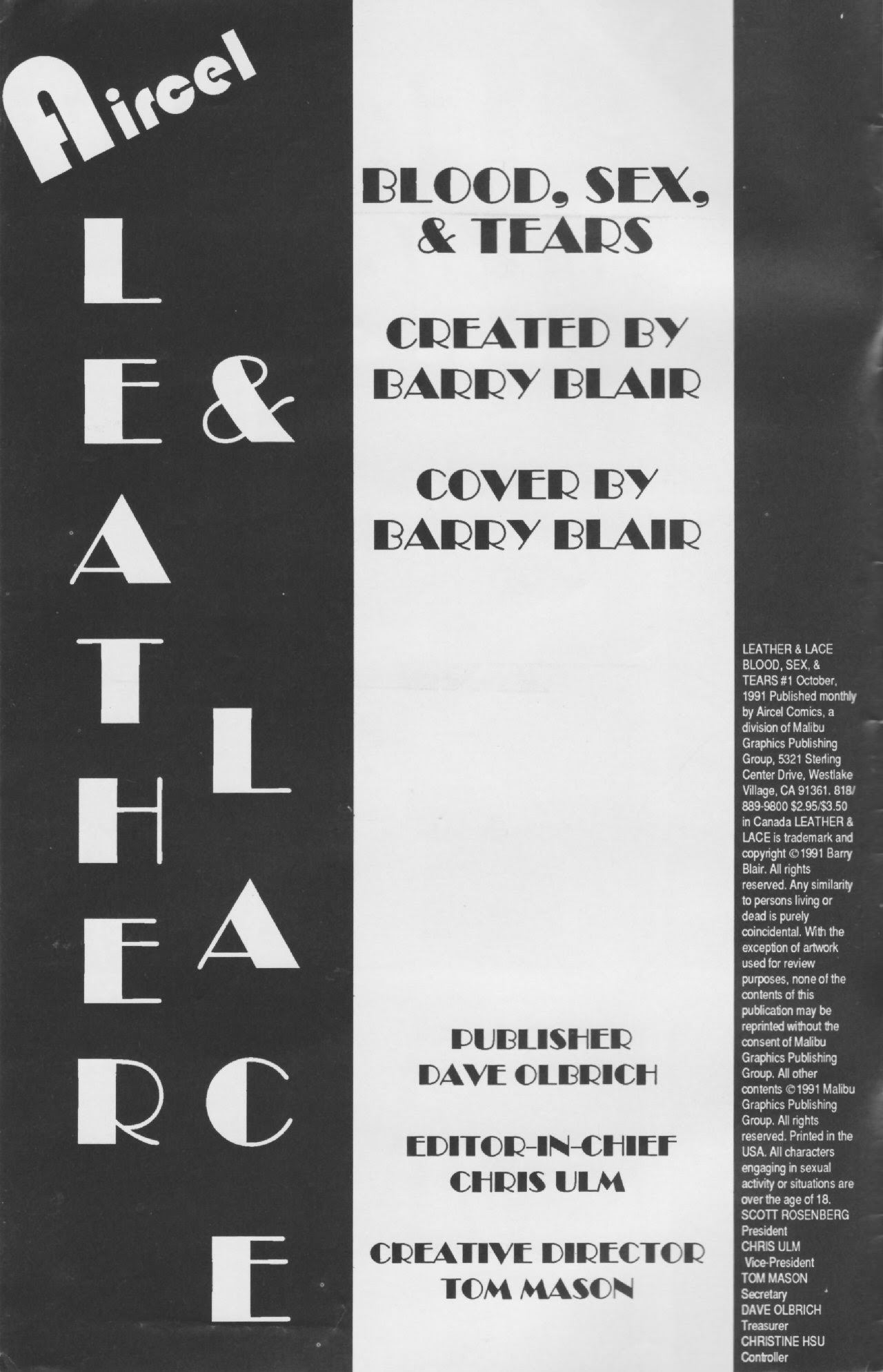 Read online Leather & Lace Book II: Blood Sex & Tears comic -  Issue #1 - 2