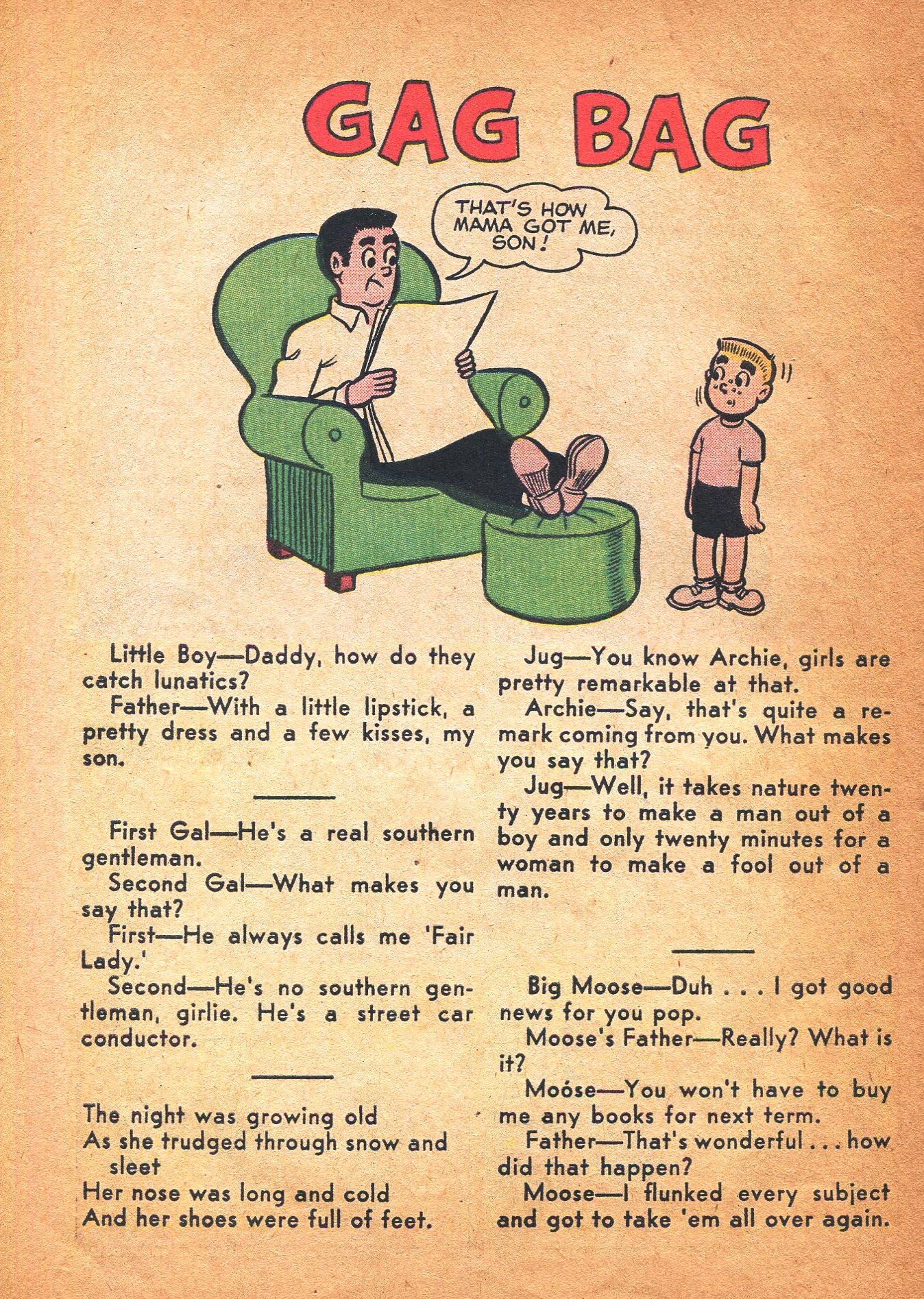 Read online Archie's Joke Book Magazine comic -  Issue #28 - 30