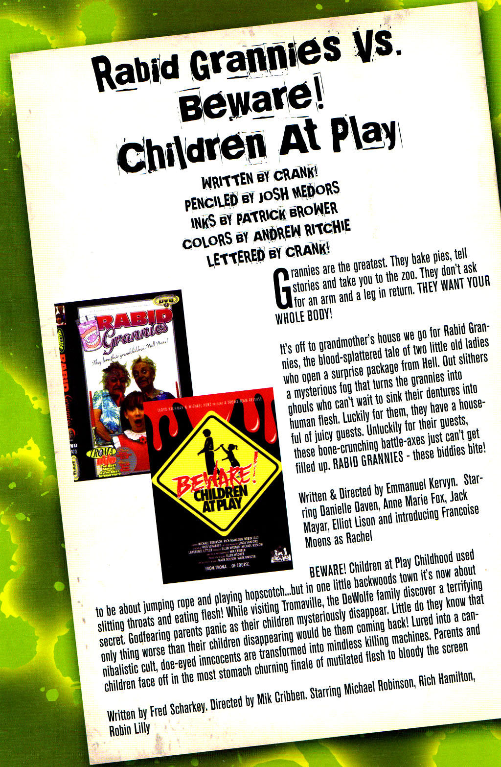 Read online Lloyd Kaufman Presents: The Toxic Avenger and Other Tromatic Tales comic -  Issue # TPB (Part 1) - 32