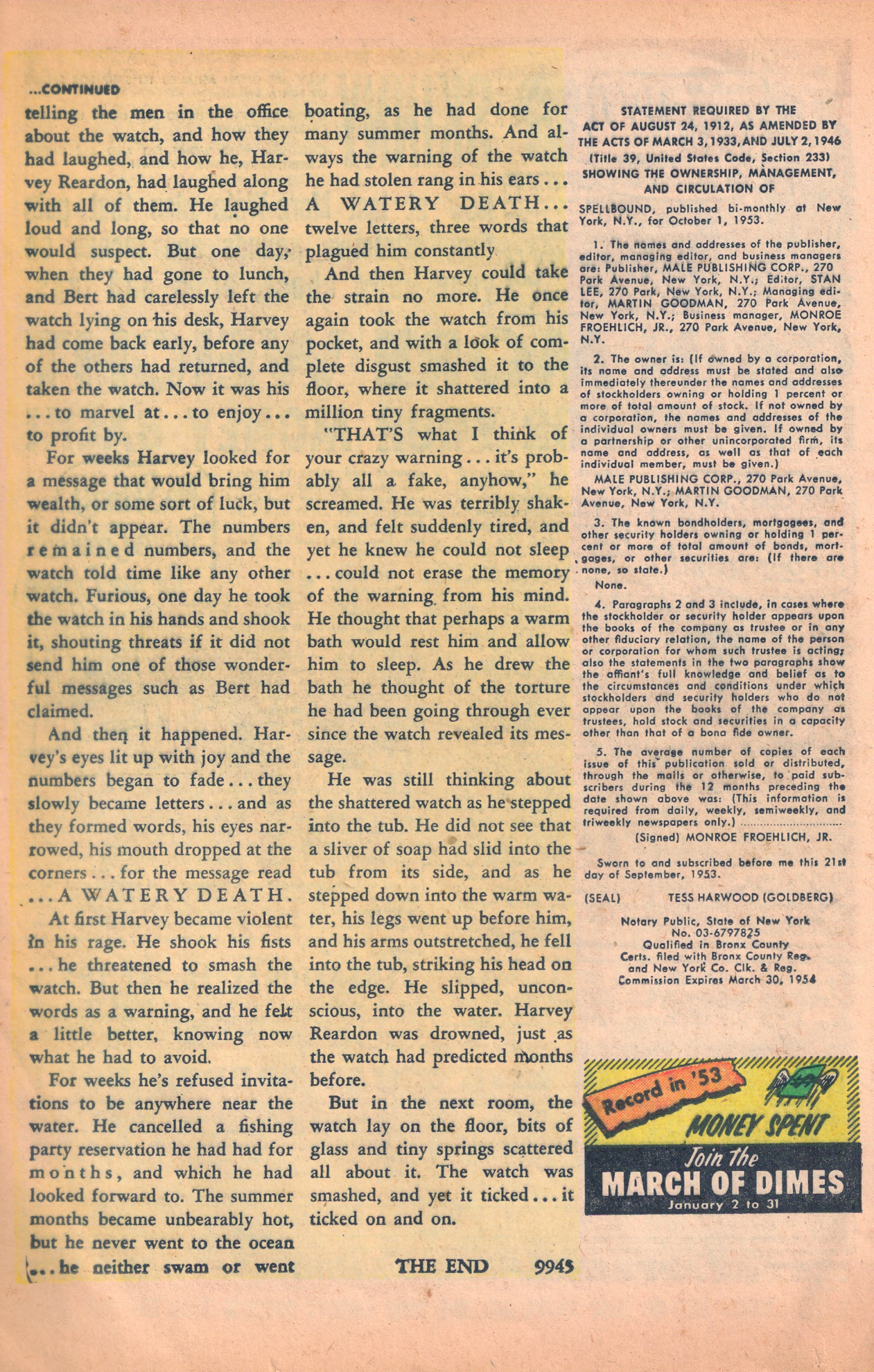 Read online Spellbound (1952) comic -  Issue #20 - 16