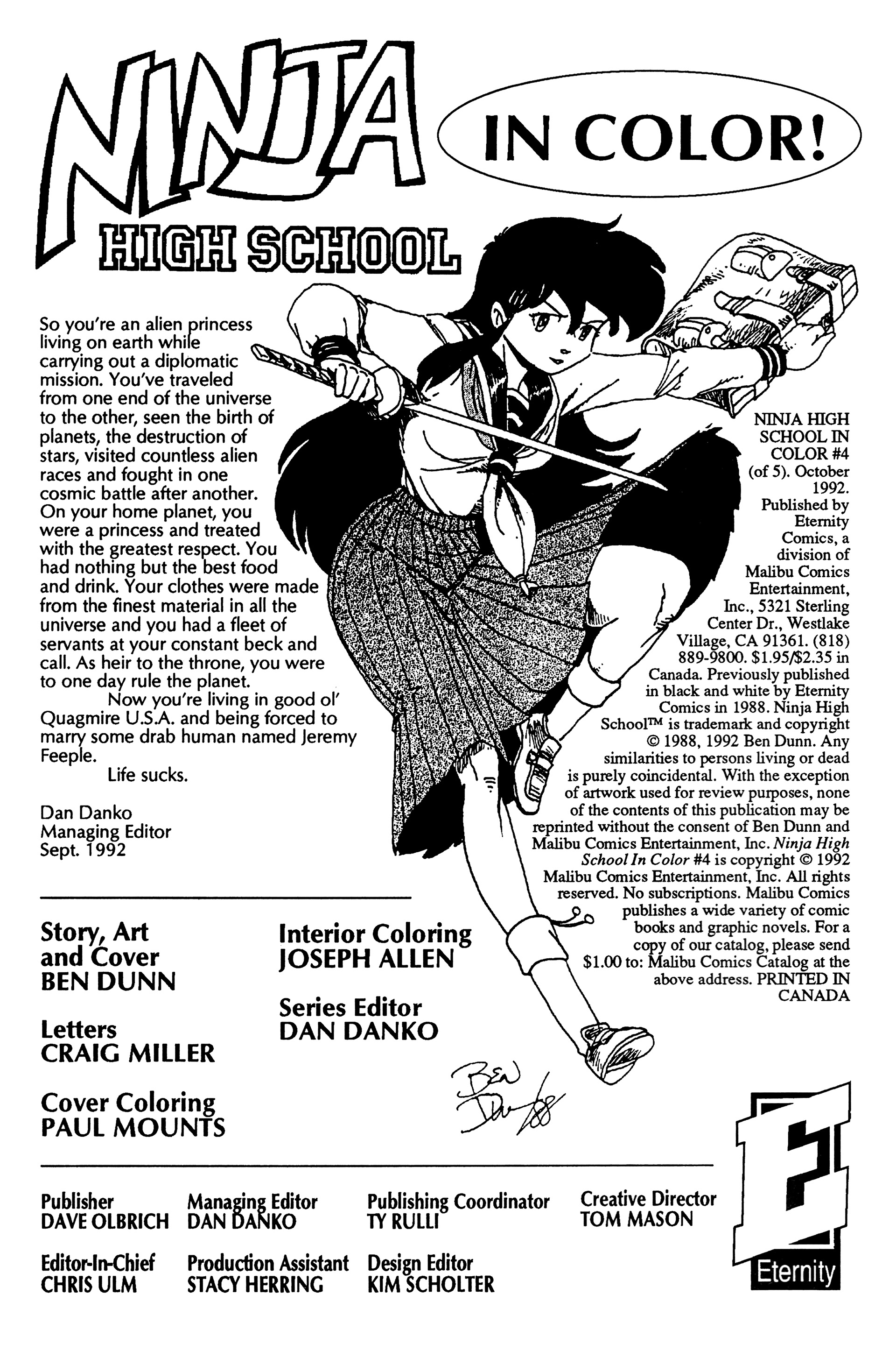 Read online Ninja High School In Color comic -  Issue #4 - 2