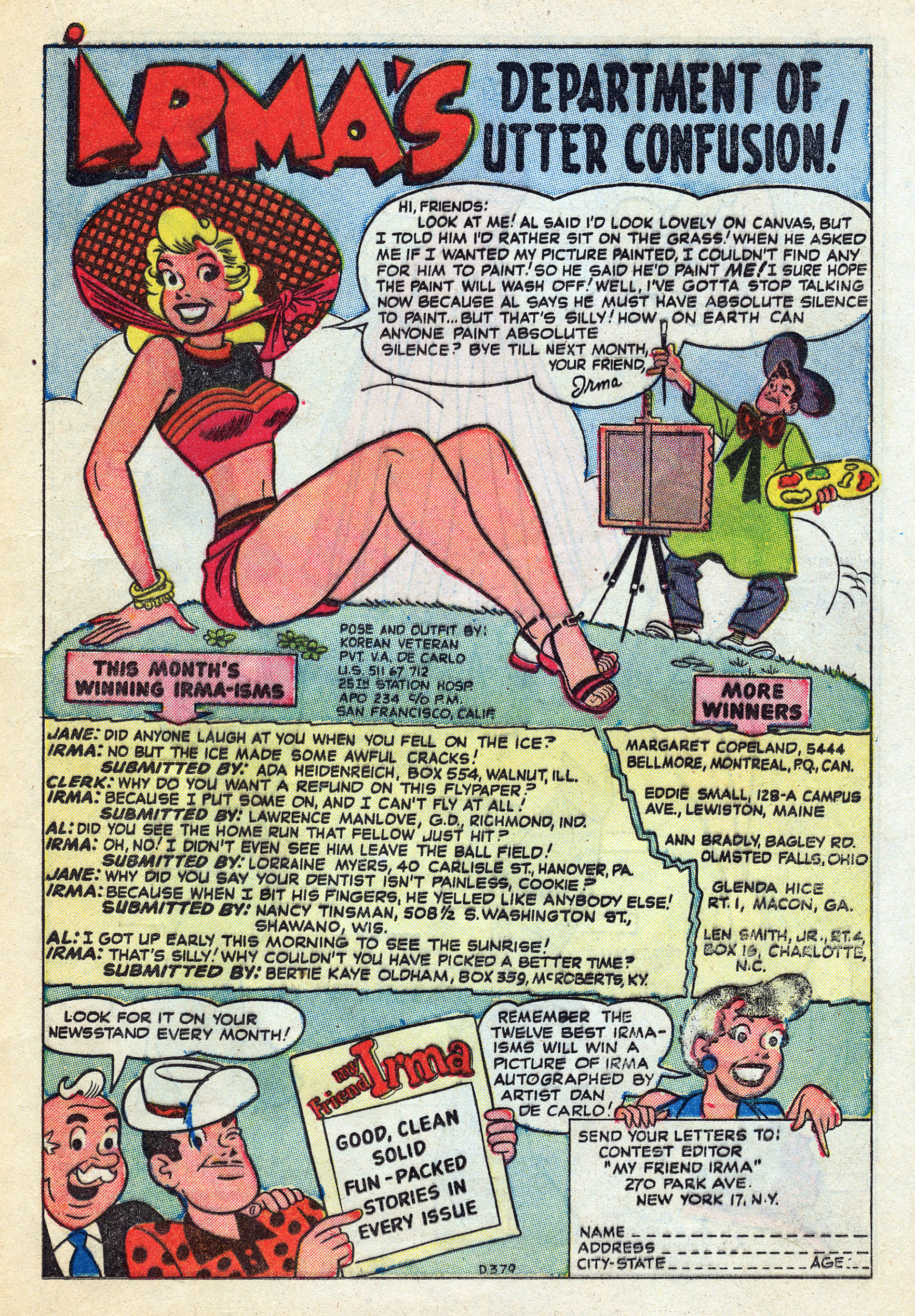 Read online My Friend Irma comic -  Issue #37 - 13