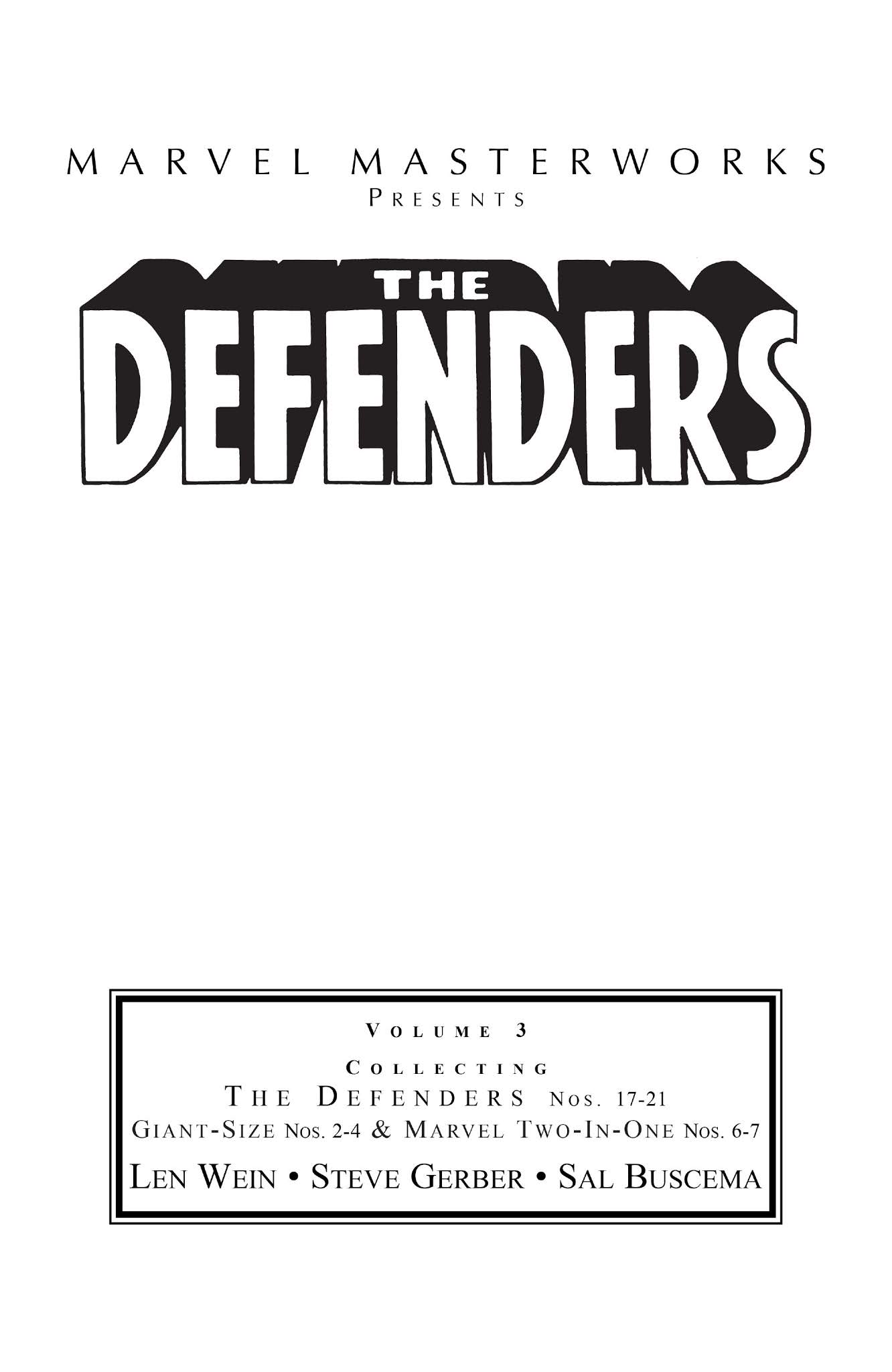 Read online Marvel Masterworks: The Defenders comic -  Issue # TPB 3 (Part 1) - 2