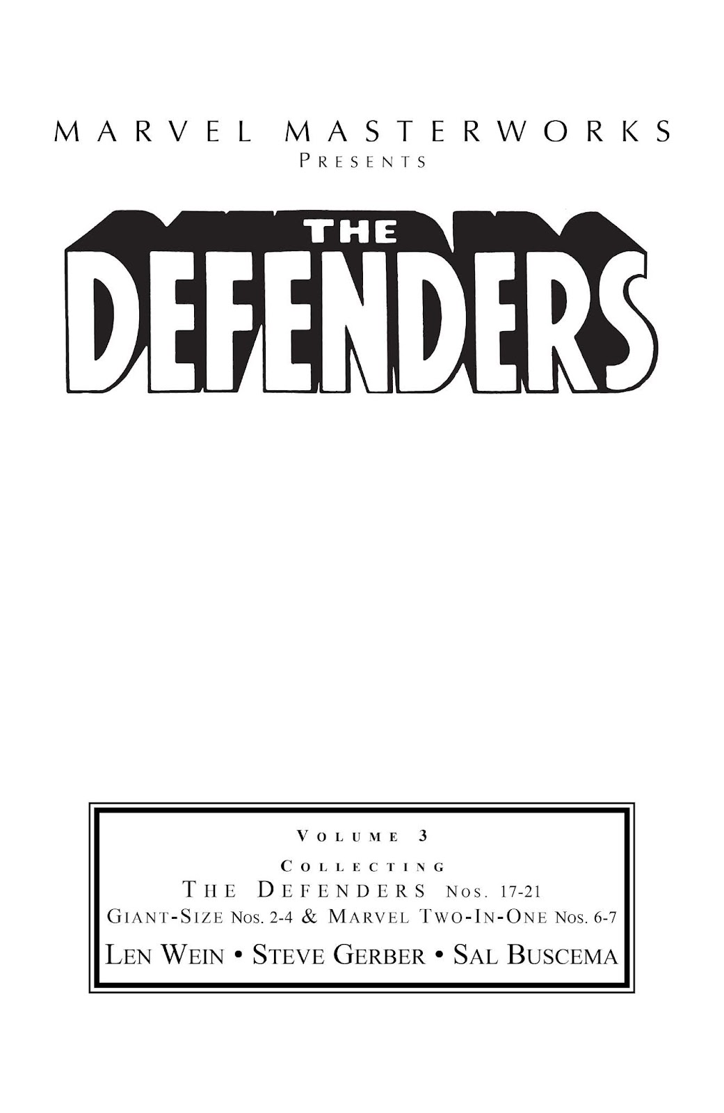 Marvel Masterworks: The Defenders issue TPB 3 (Part 1) - Page 2