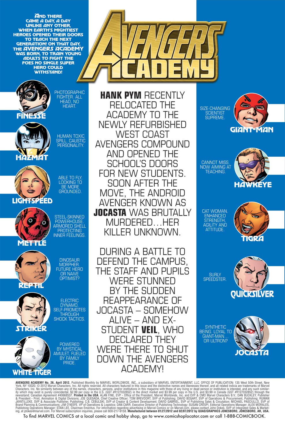 Read online Avengers Academy comic -  Issue #26 - 2