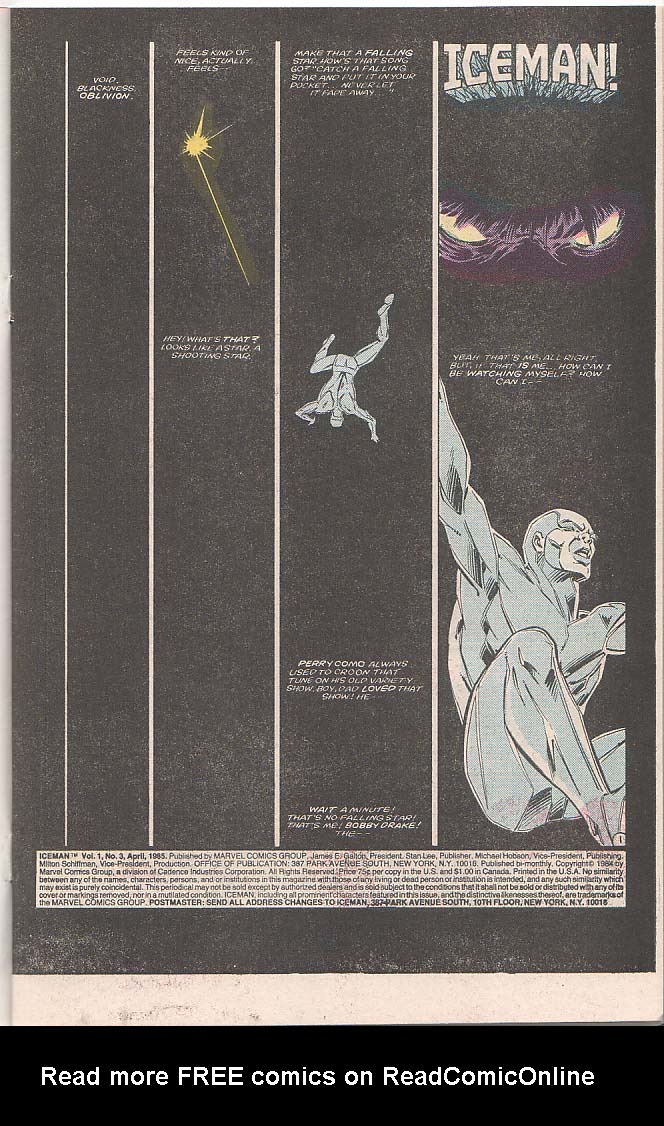 Read online Iceman (1984) comic -  Issue #3 - 2