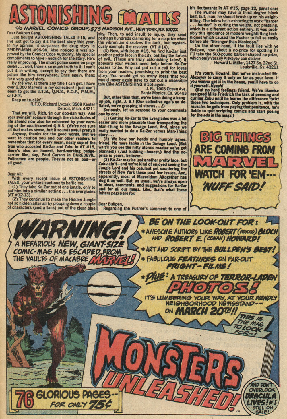 Read online Astonishing Tales (1970) comic -  Issue #18 - 22