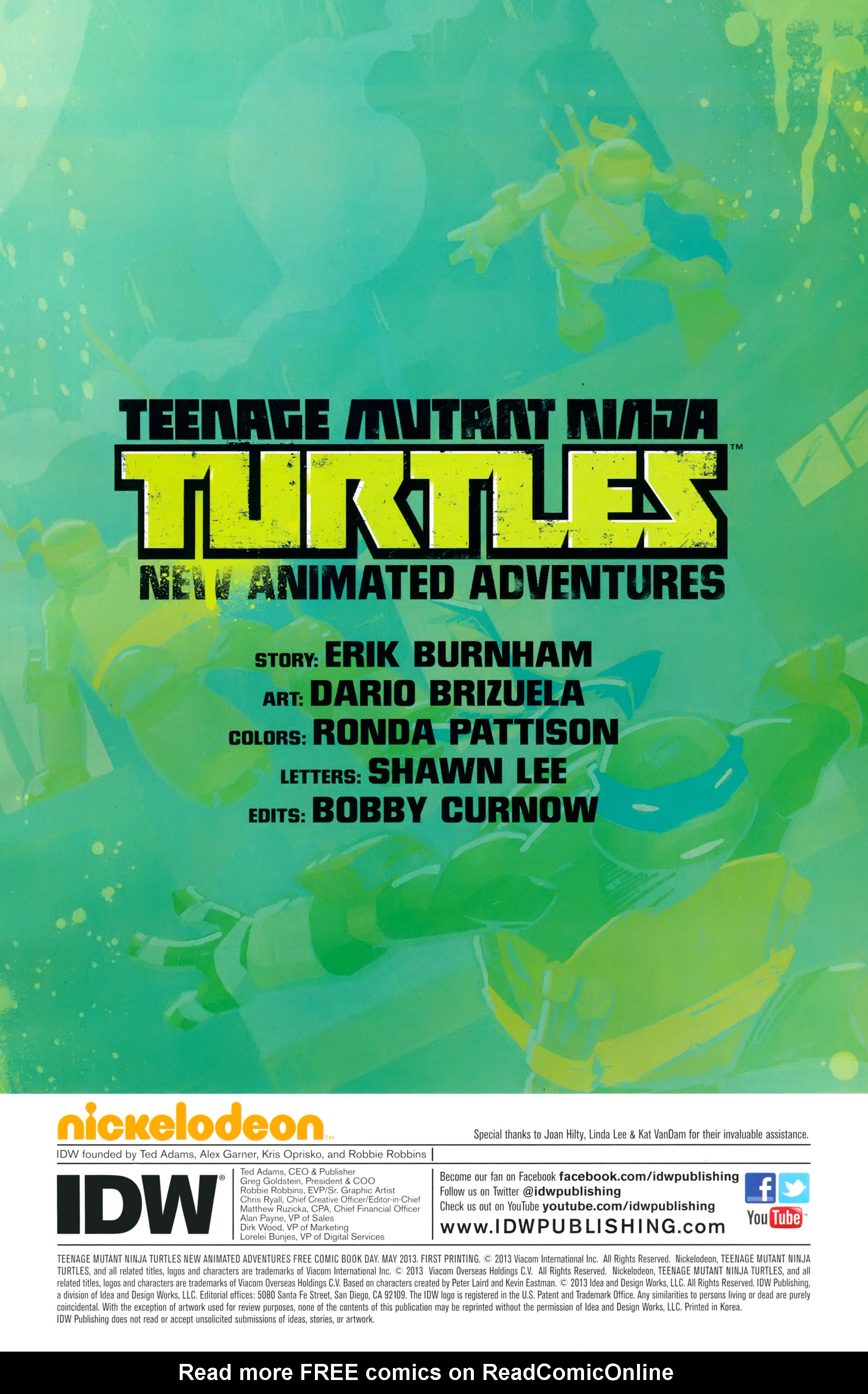 Read online Teenage Mutant Ninja Turtles New Animated Adventures Free Comic Book Day comic -  Issue # Full - 2