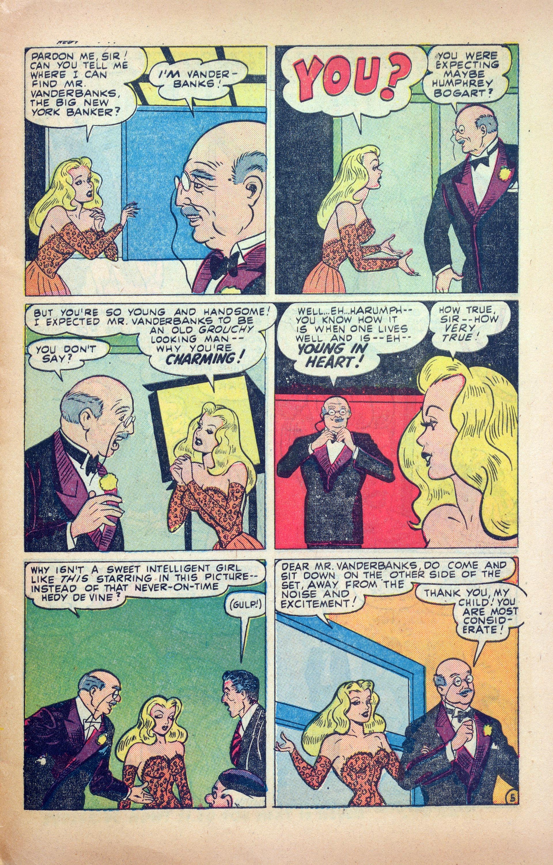 Read online Hedy Of Hollywood Comics comic -  Issue #44 - 7