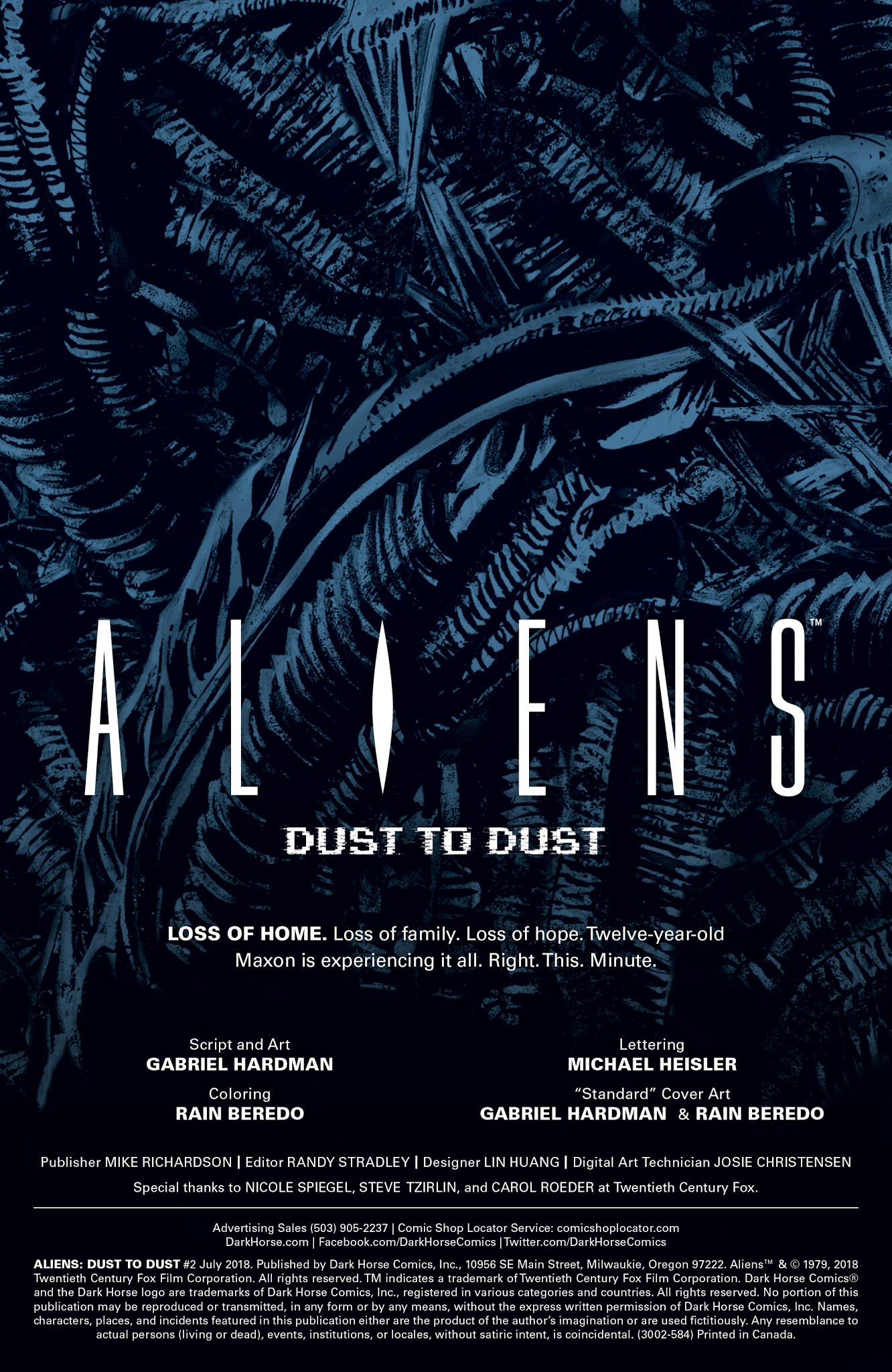 Read online Aliens: Dust To Dust comic -  Issue #2 - 2