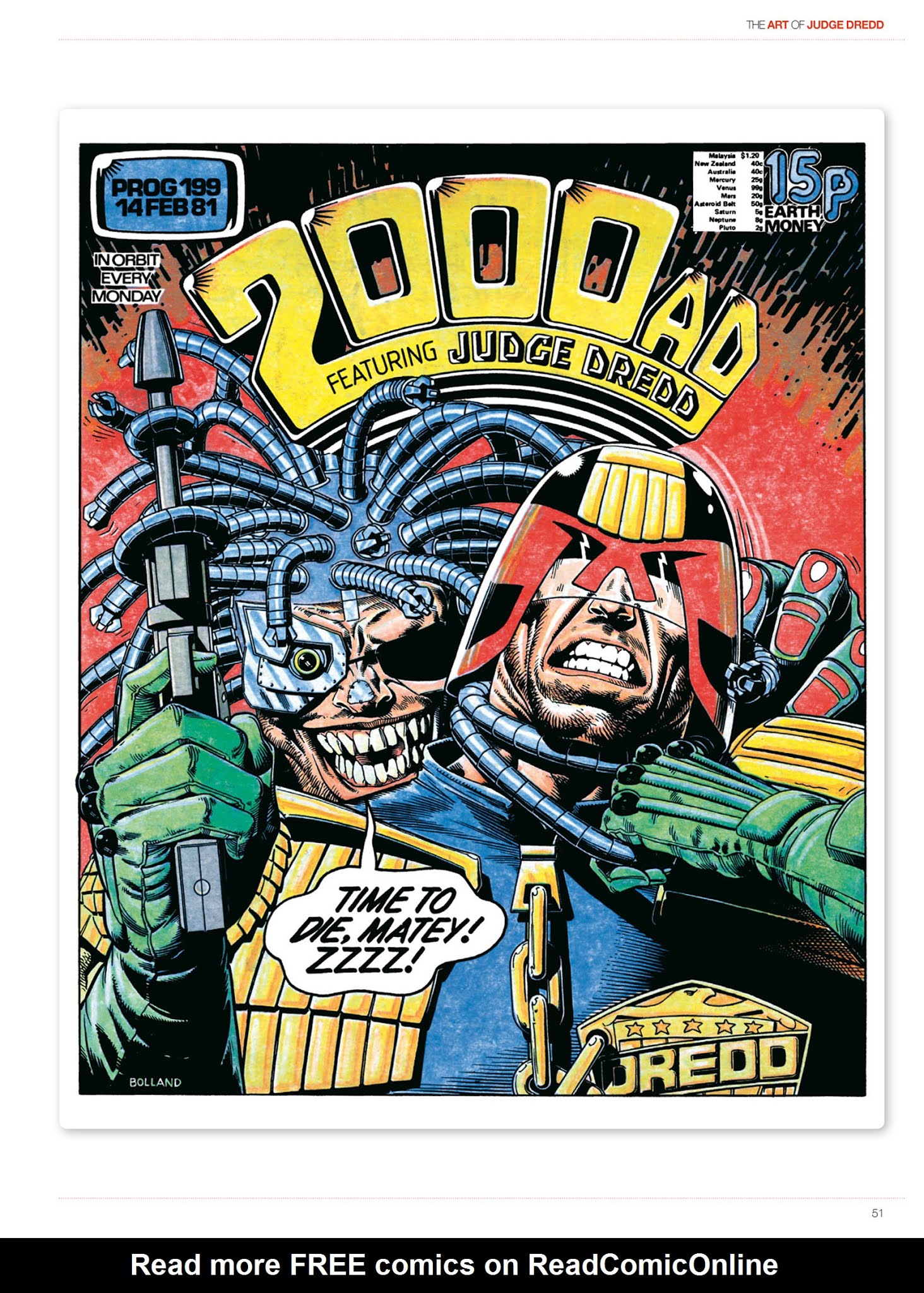 Read online The Art of Judge Dredd: Featuring 35 Years of Zarjaz Covers comic -  Issue # TPB (Part 1) - 51