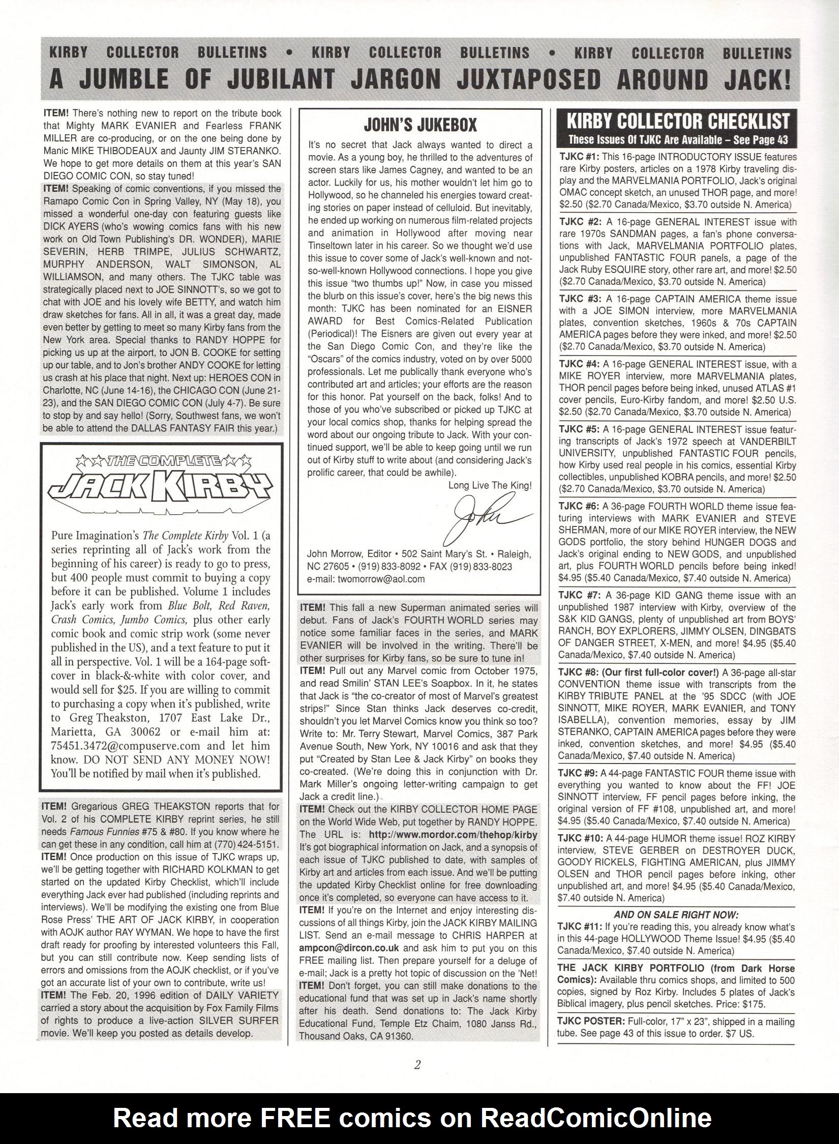 Read online The Jack Kirby Collector comic -  Issue #11 - 2