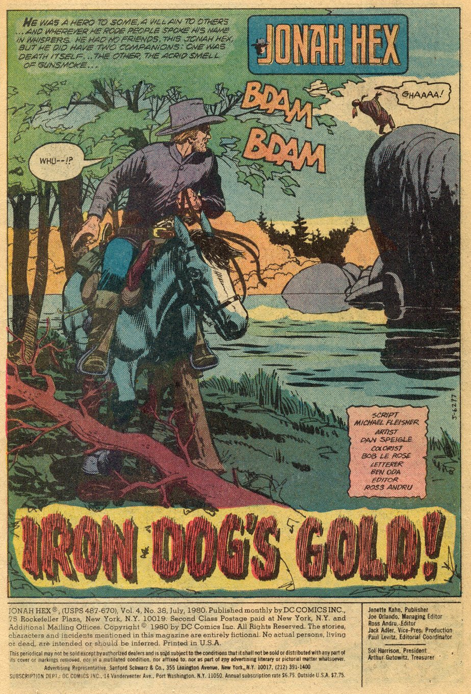 Read online Jonah Hex (1977) comic -  Issue #38 - 2