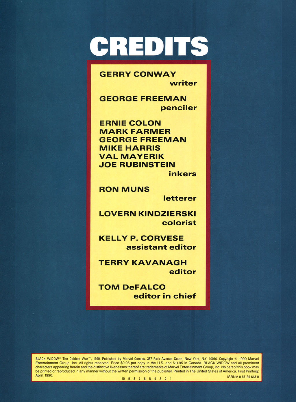 Read online Marvel Graphic Novel comic -  Issue #61 - Black Widow - The Coldest War - 3