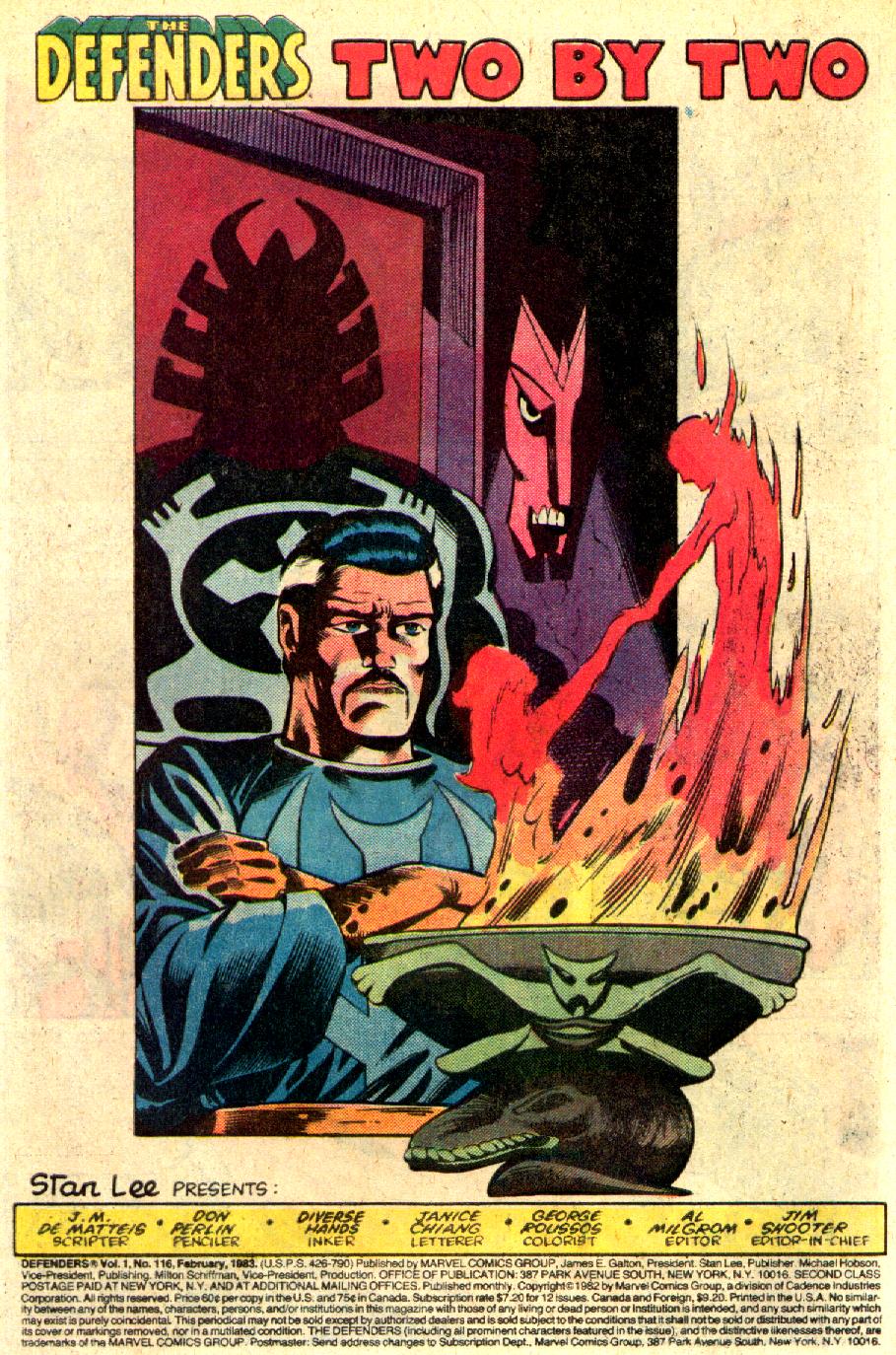 Read online The Defenders (1972) comic -  Issue #116 - 2