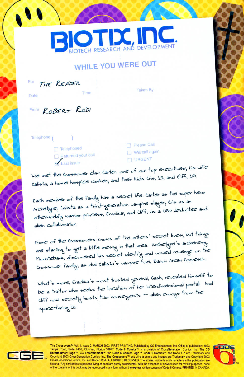 Read online Crossovers comic -  Issue #2 - 2