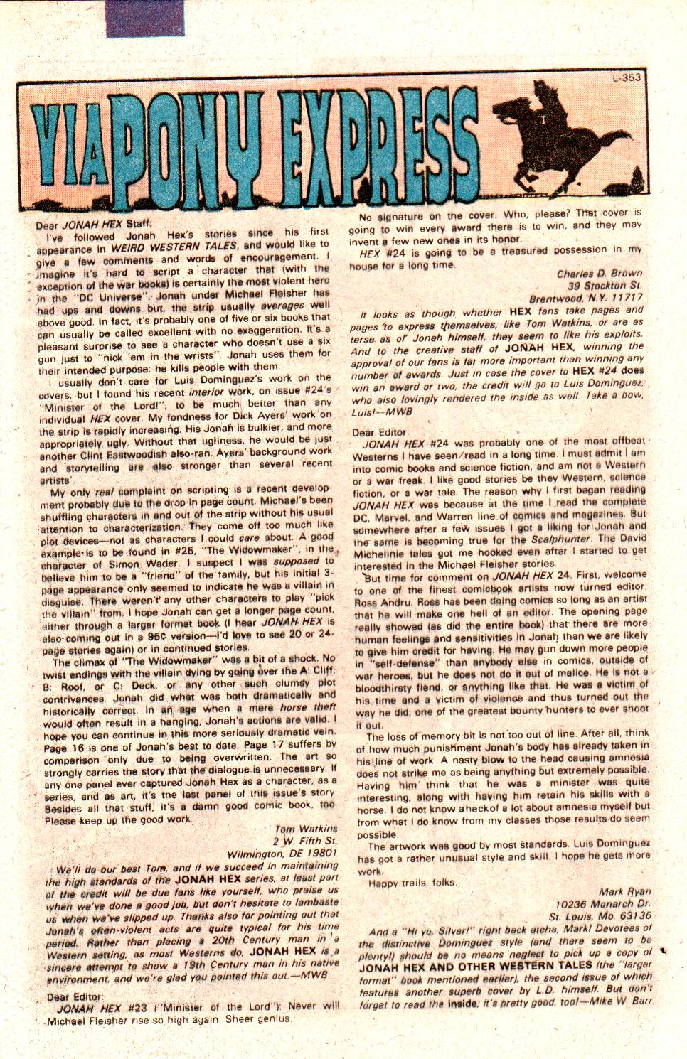 Read online Jonah Hex (1977) comic -  Issue #30 - 32
