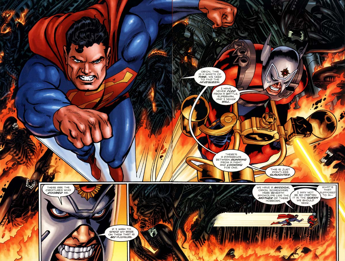 Read online Superman/Aliens 2: God War comic -  Issue #4 - 5