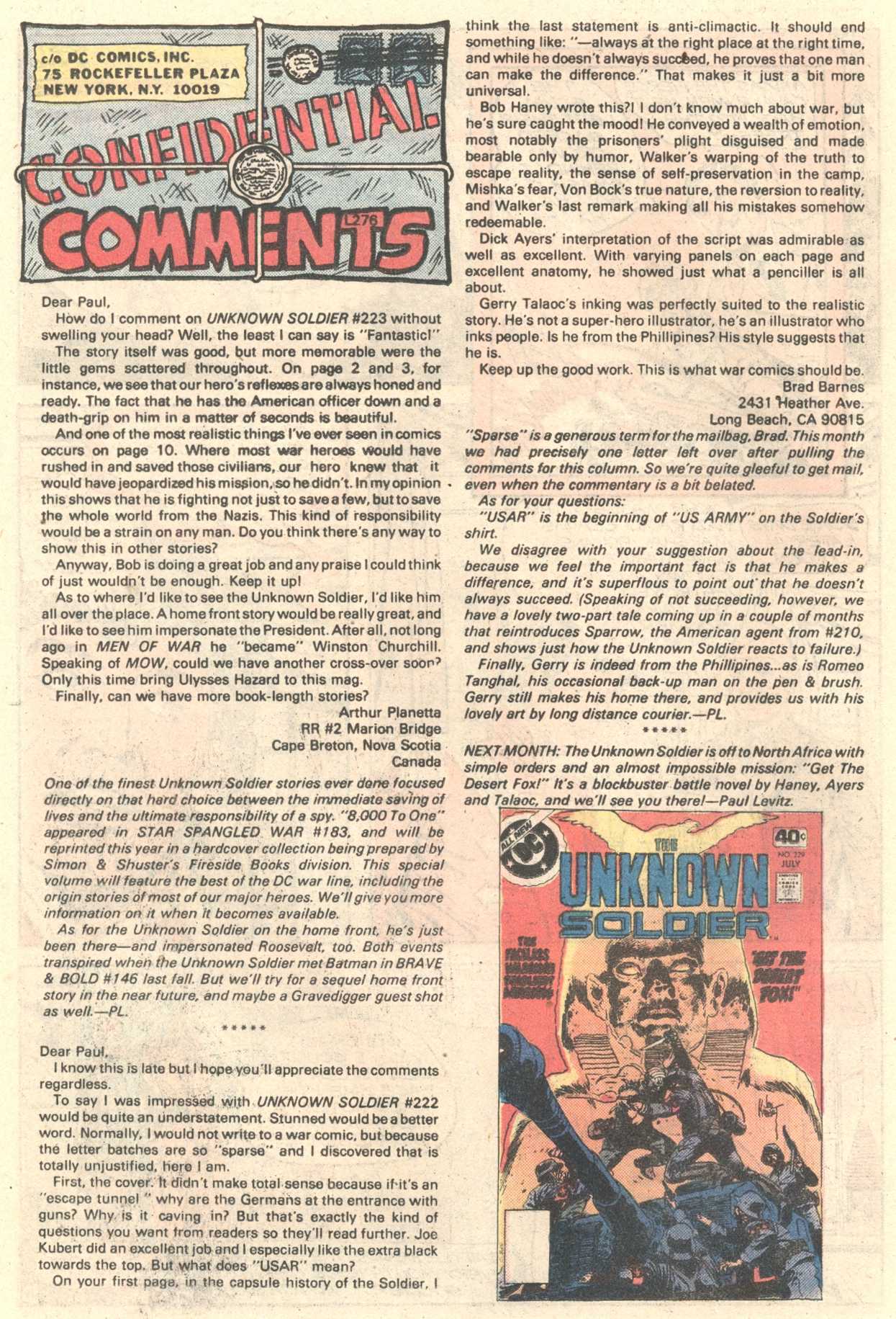 Read online Unknown Soldier (1977) comic -  Issue #228 - 22