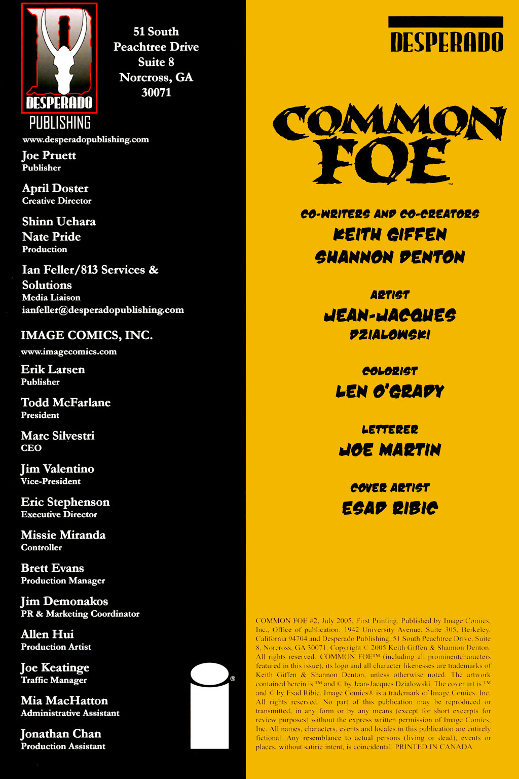Read online Common Foe comic -  Issue #2 - 2
