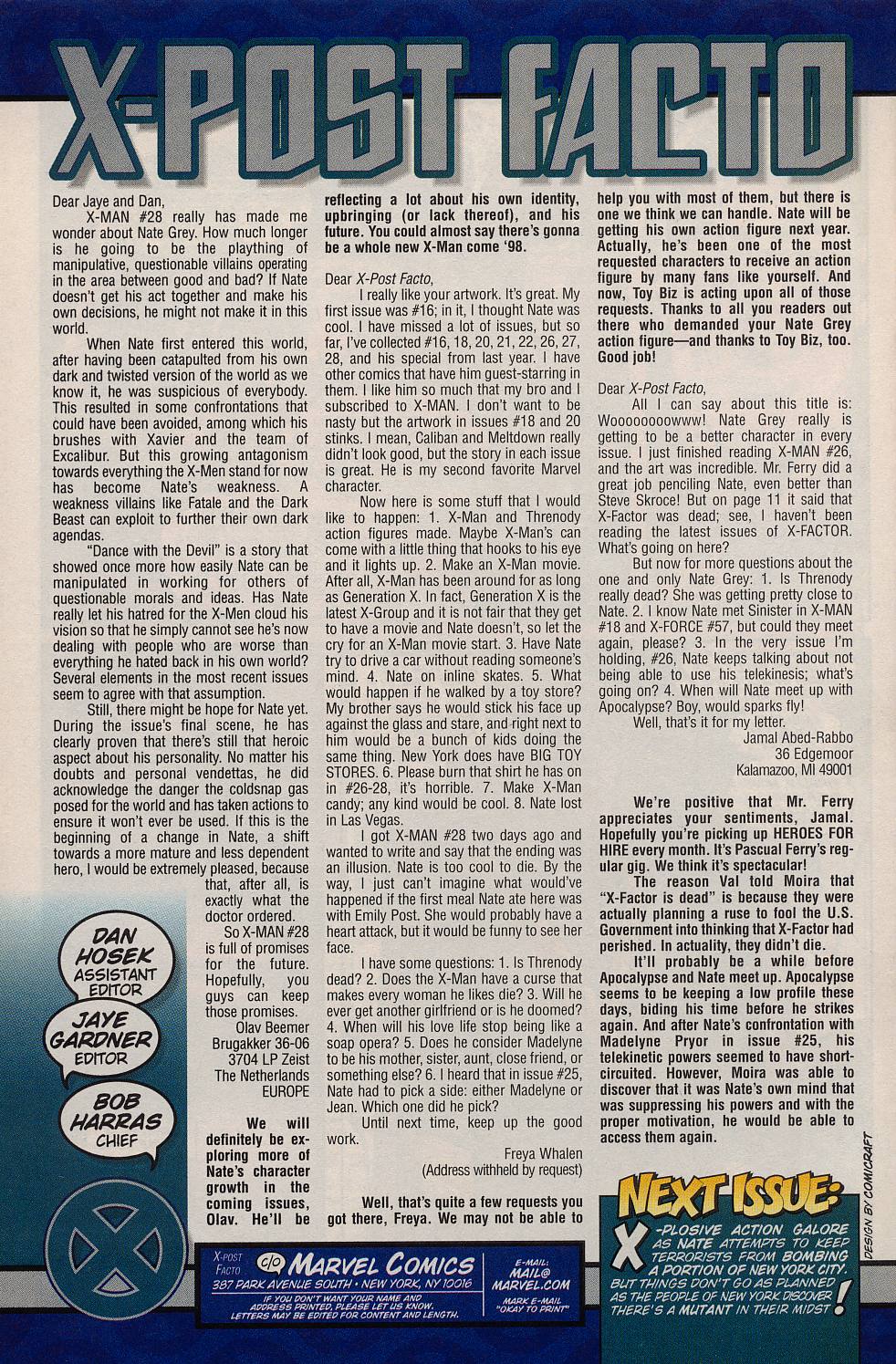 Read online X-Man comic -  Issue #34 - 23