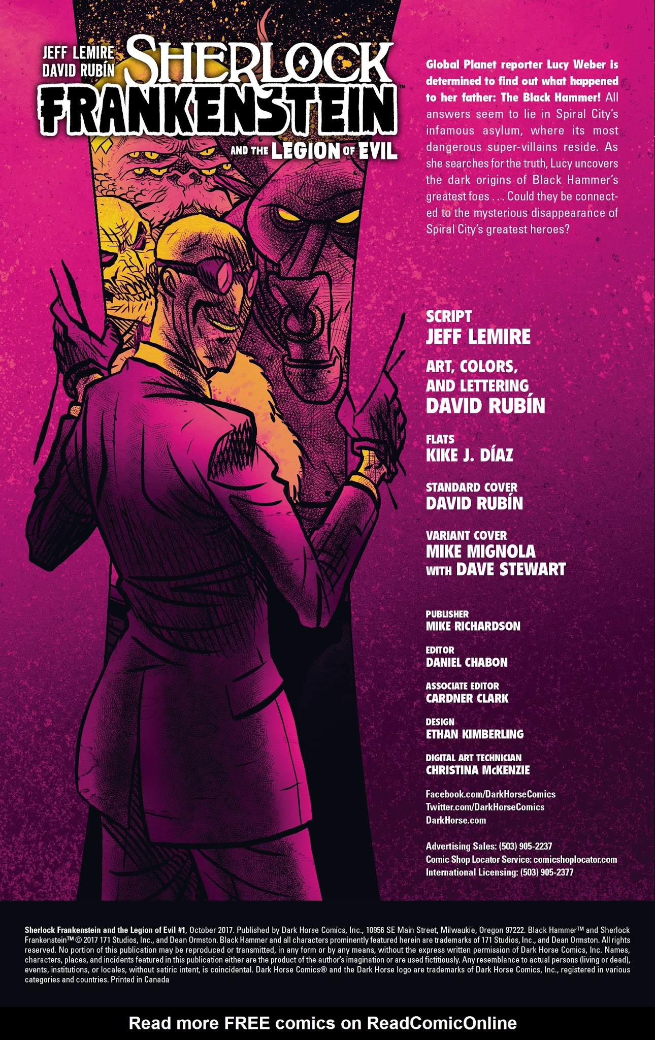 Read online Sherlock Frankenstein and the Legion of Evil comic -  Issue #1 - 2