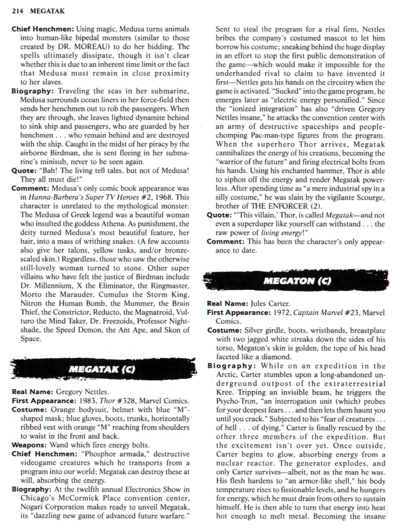 Read online The Encyclopedia of Super Villains comic -  Issue # TPB (Part 1) - 240