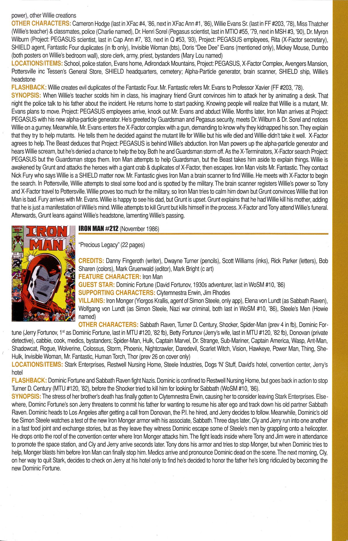 Read online Official Index to the Marvel Universe comic -  Issue #6 - 43