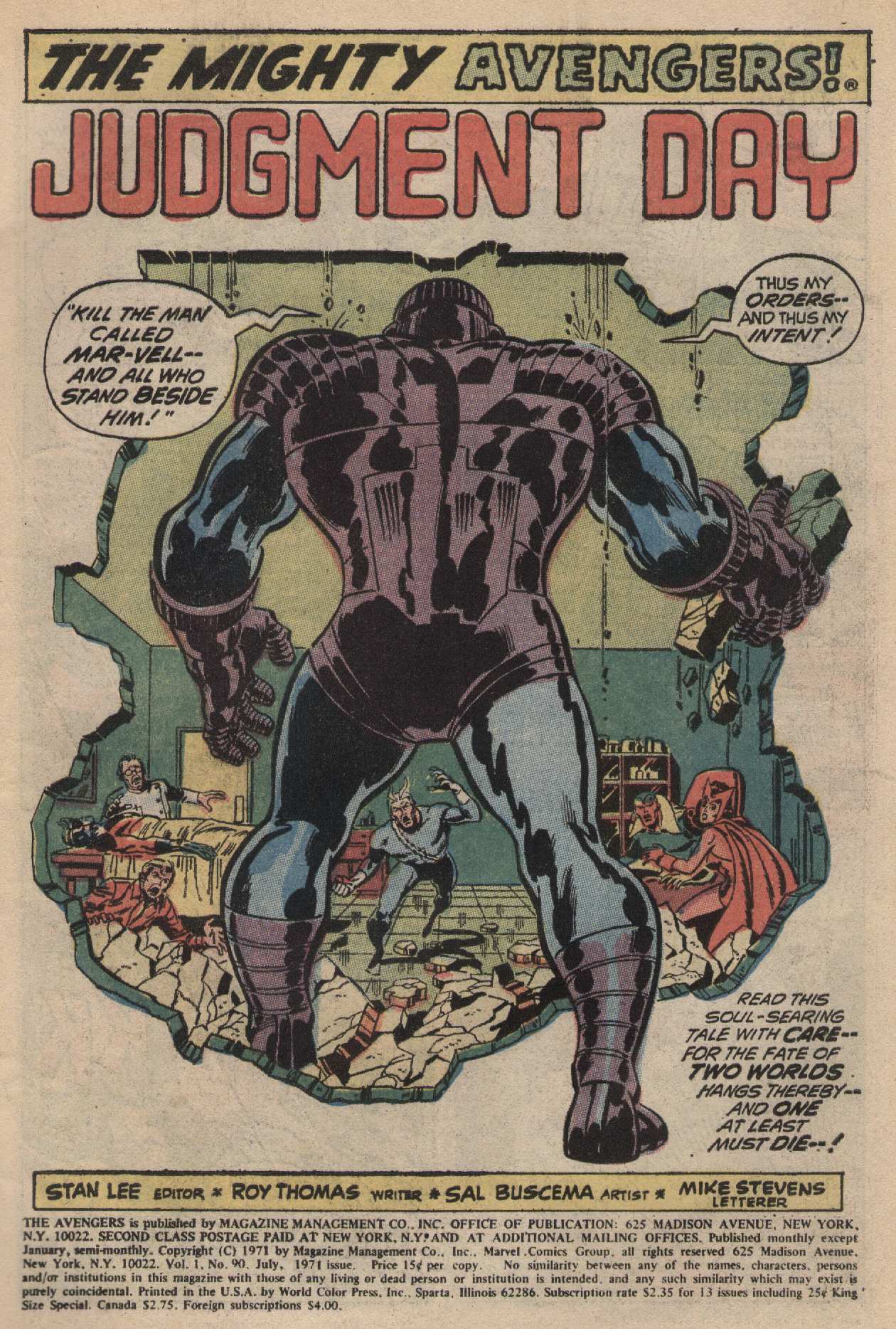 Read online The Avengers (1963) comic -  Issue #90 - 2