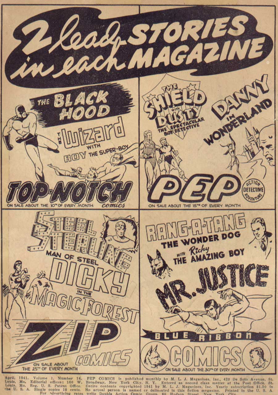 Read online Pep Comics comic -  Issue #14 - 2