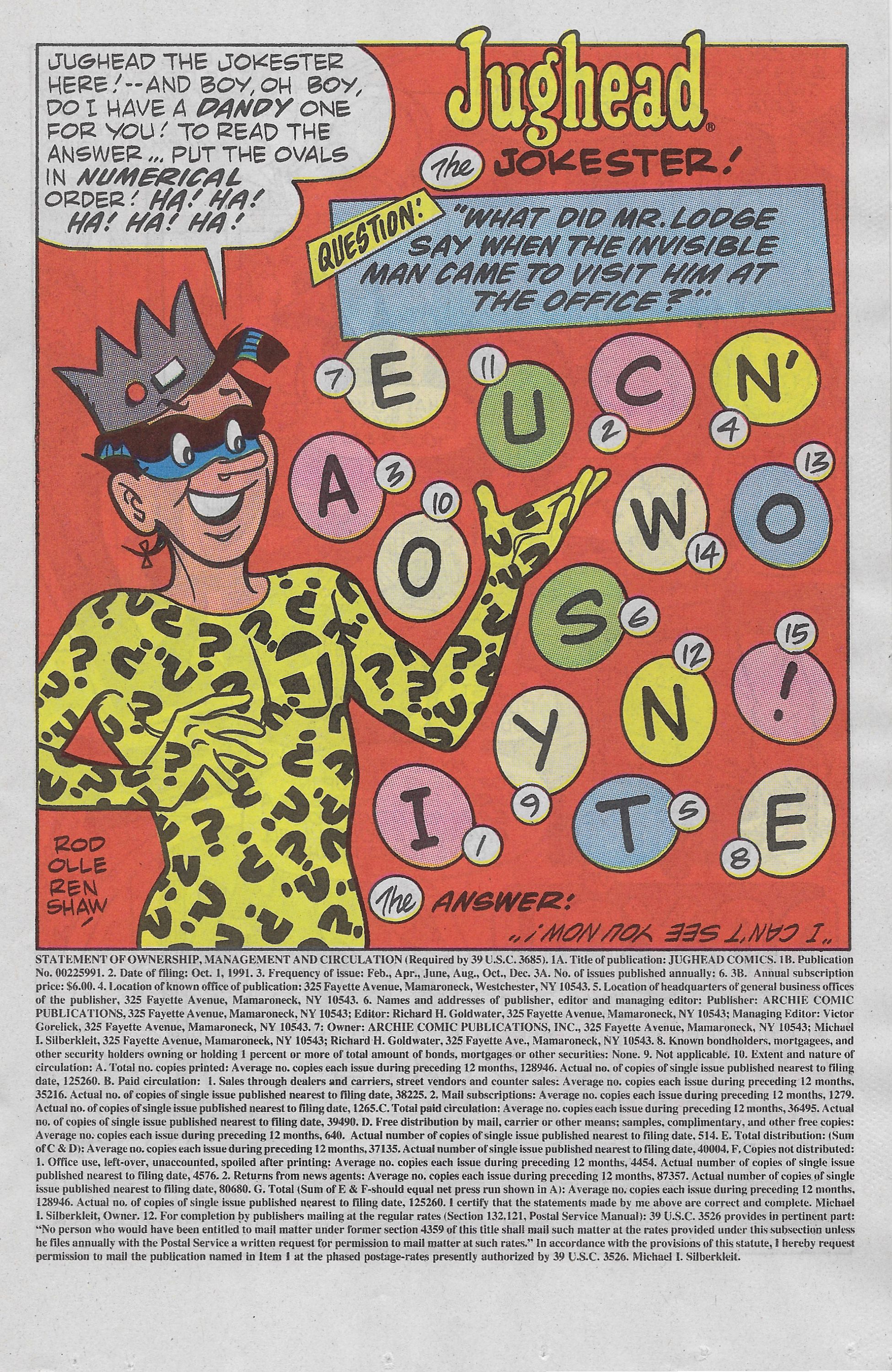 Read online Jughead (1987) comic -  Issue #32 - 19