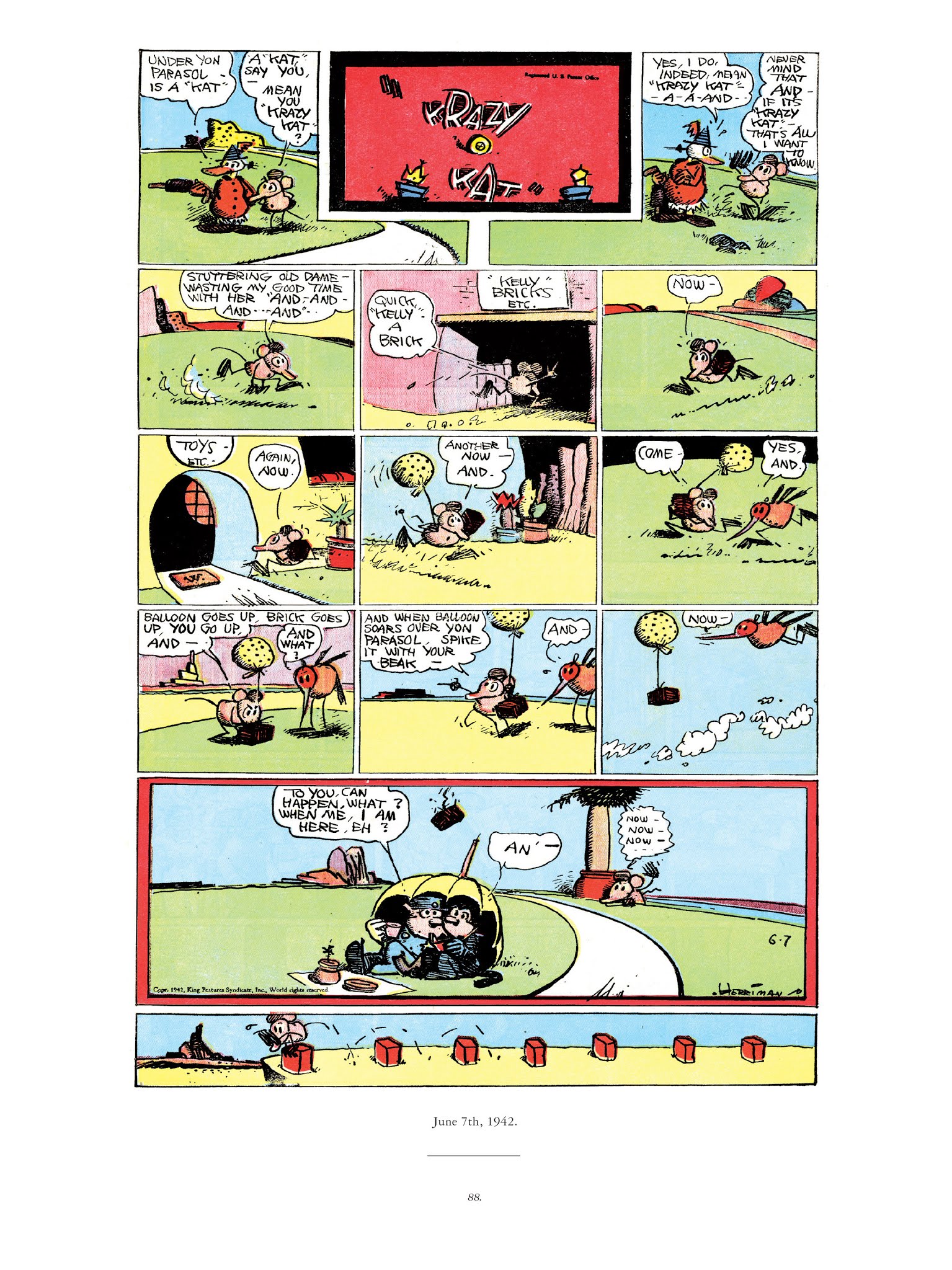 Read online Krazy & Ignatz comic -  Issue # TPB 12 - 87