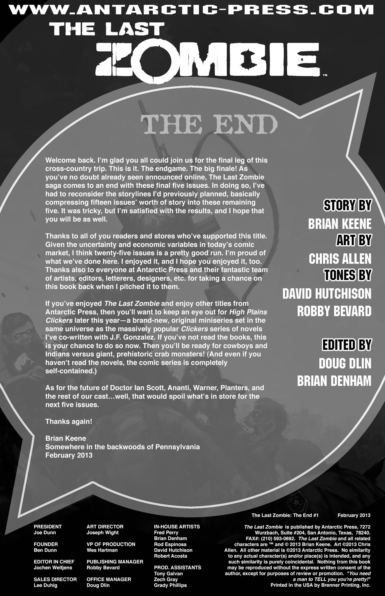Read online The Last Zombie: The End comic -  Issue #1 - 2