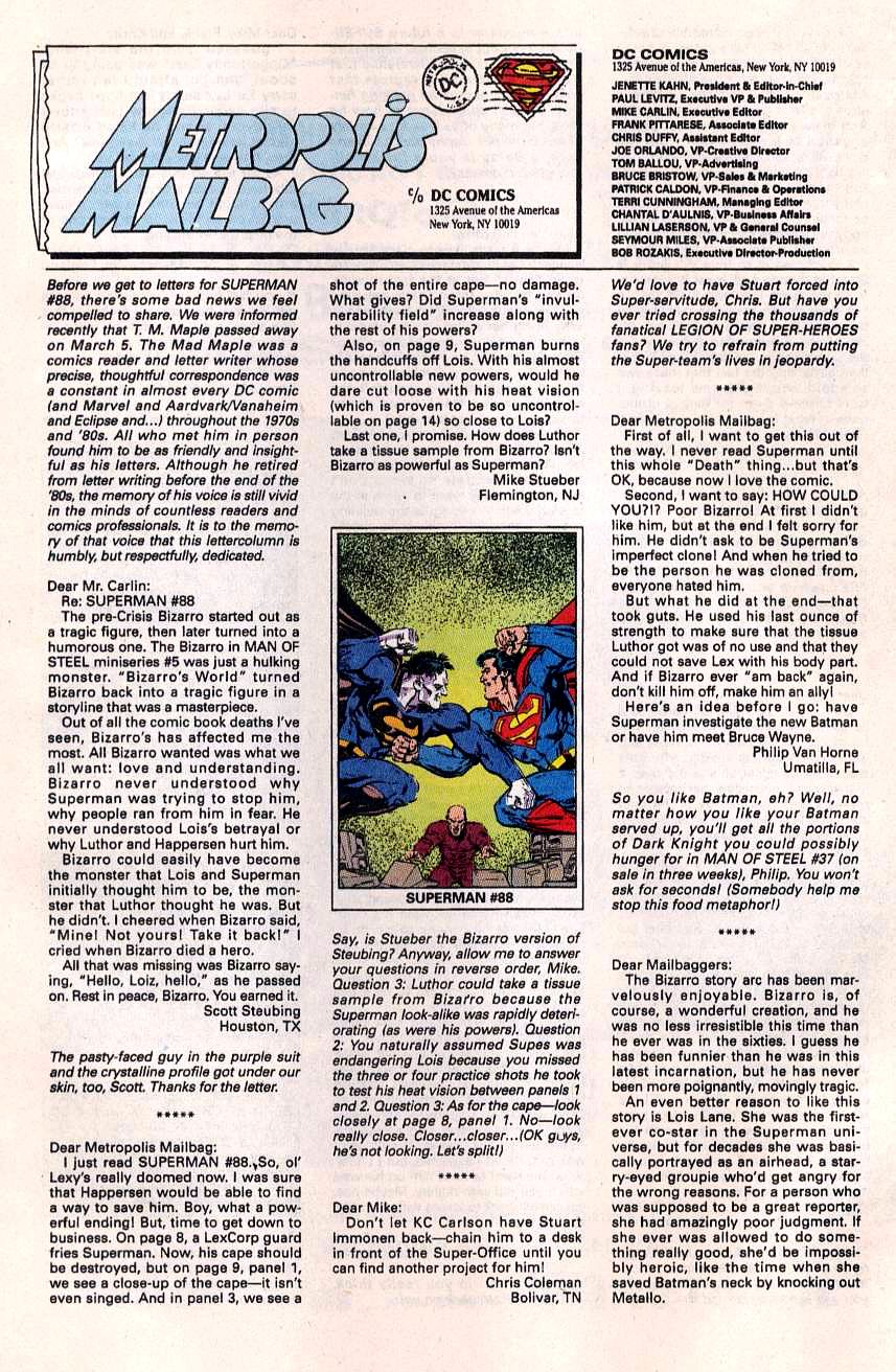 Read online Superman (1987) comic -  Issue #92 - 26