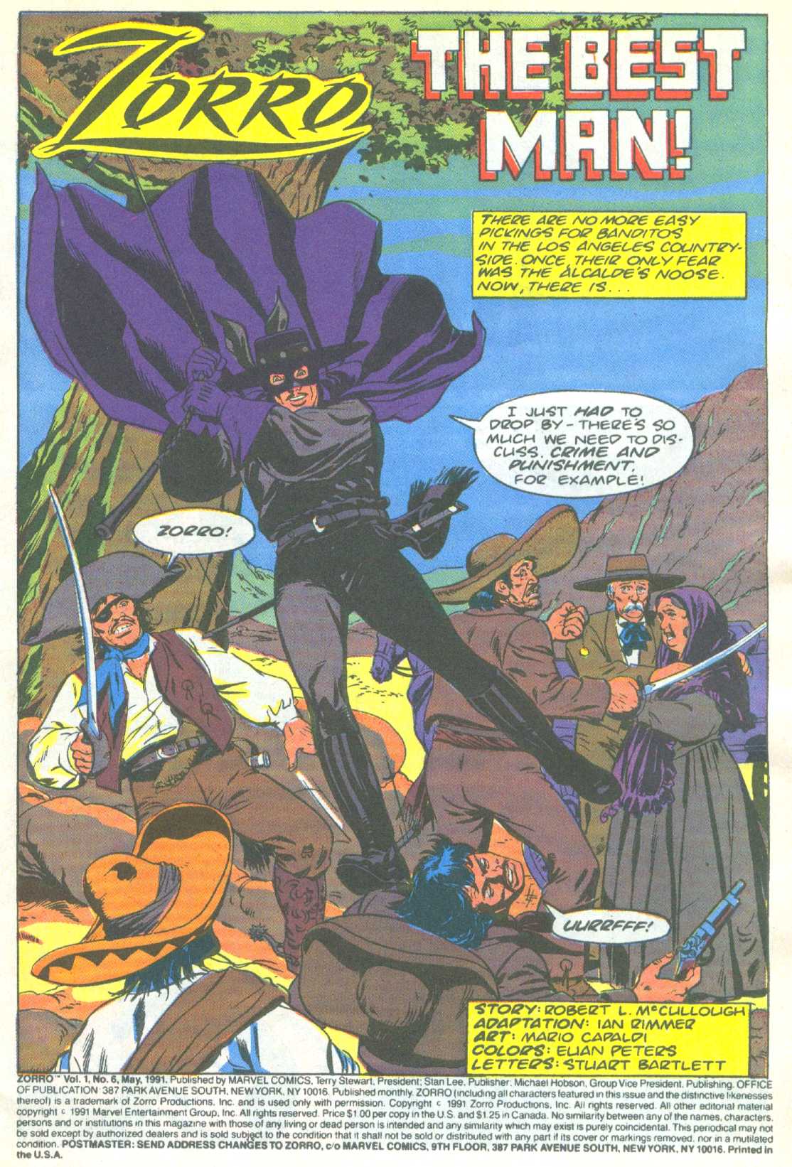 Read online Zorro (1990) comic -  Issue #6 - 2