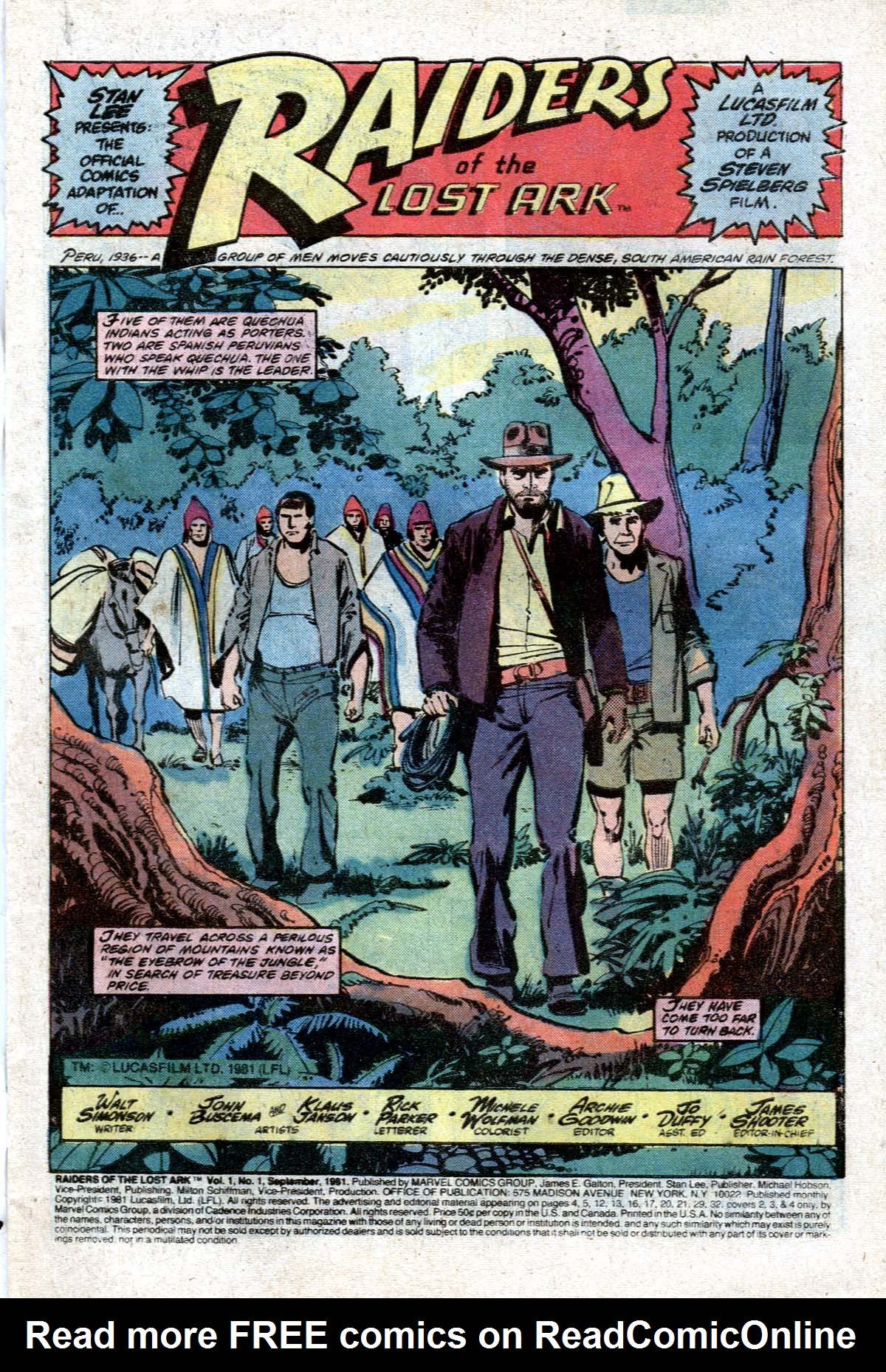 Read online Raiders of the Lost Ark comic -  Issue #1 - 2